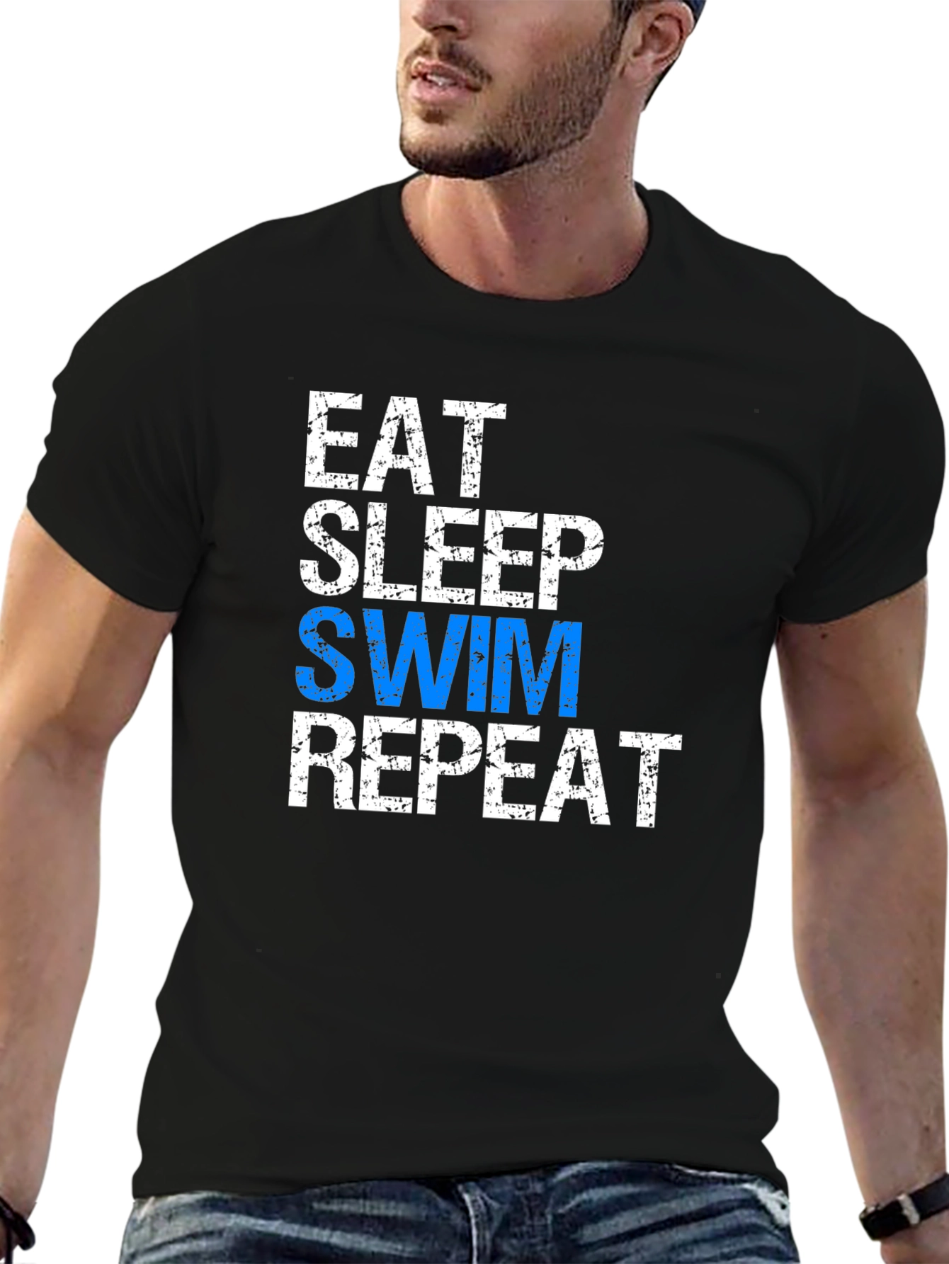 Eat Sleep Swim Repeat Graphic Tee