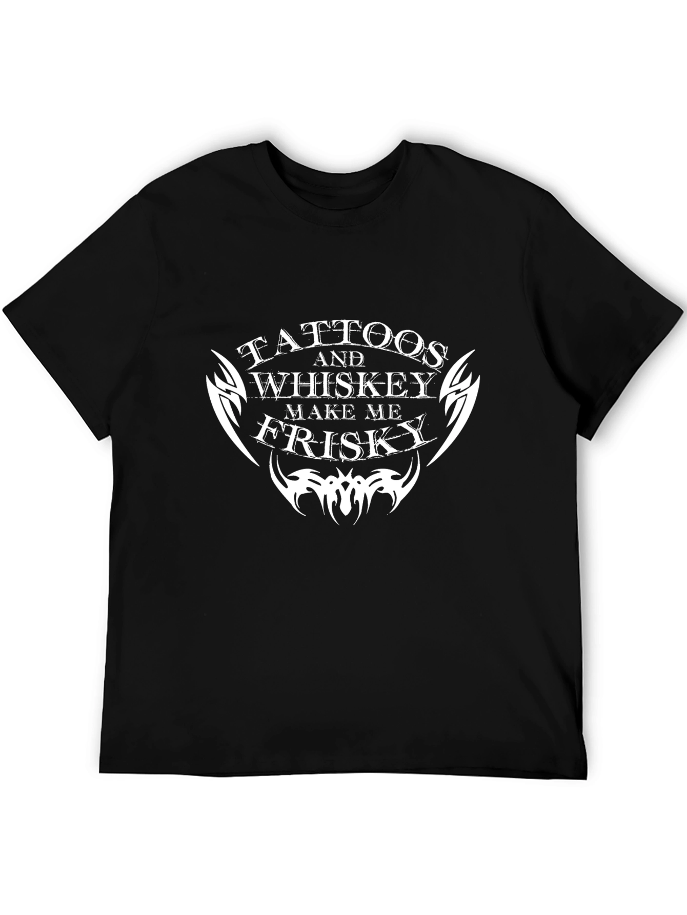 Tattoos & Whiskey Tee - Frisky Black T-Shirt