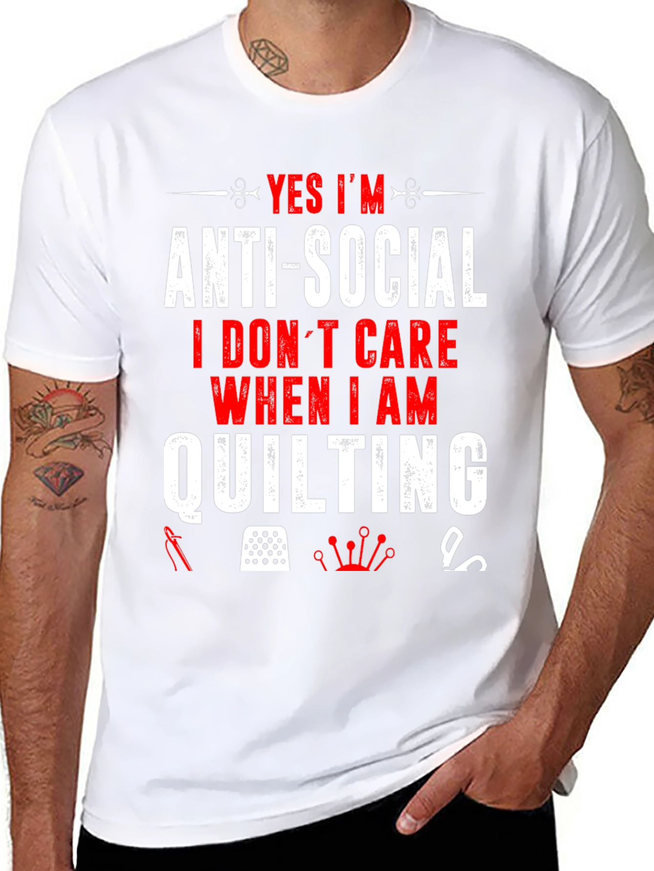 Anti-Social Quilting T-Shirt