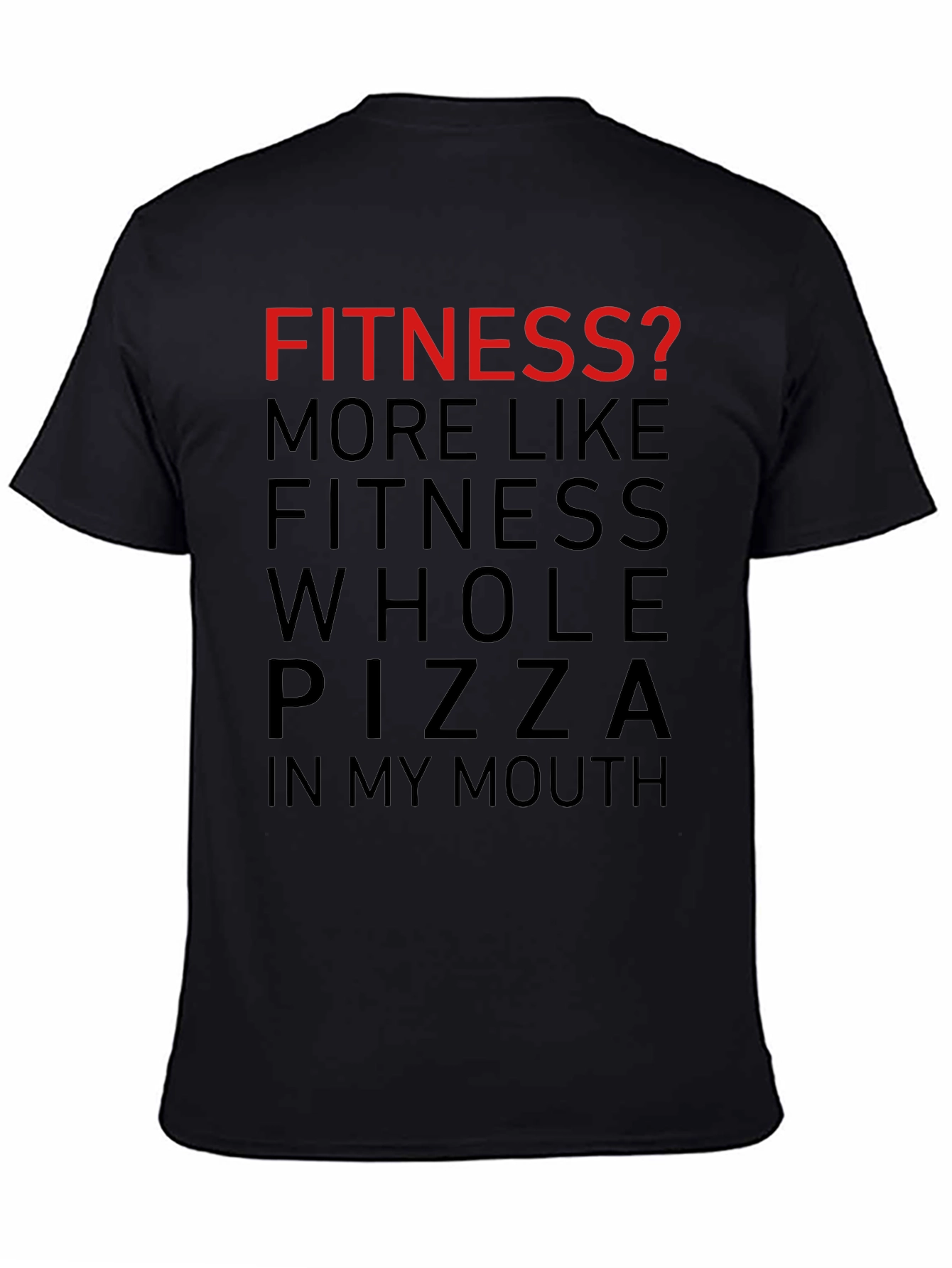 Funny Fitness Pizza Graphic T-Shirt