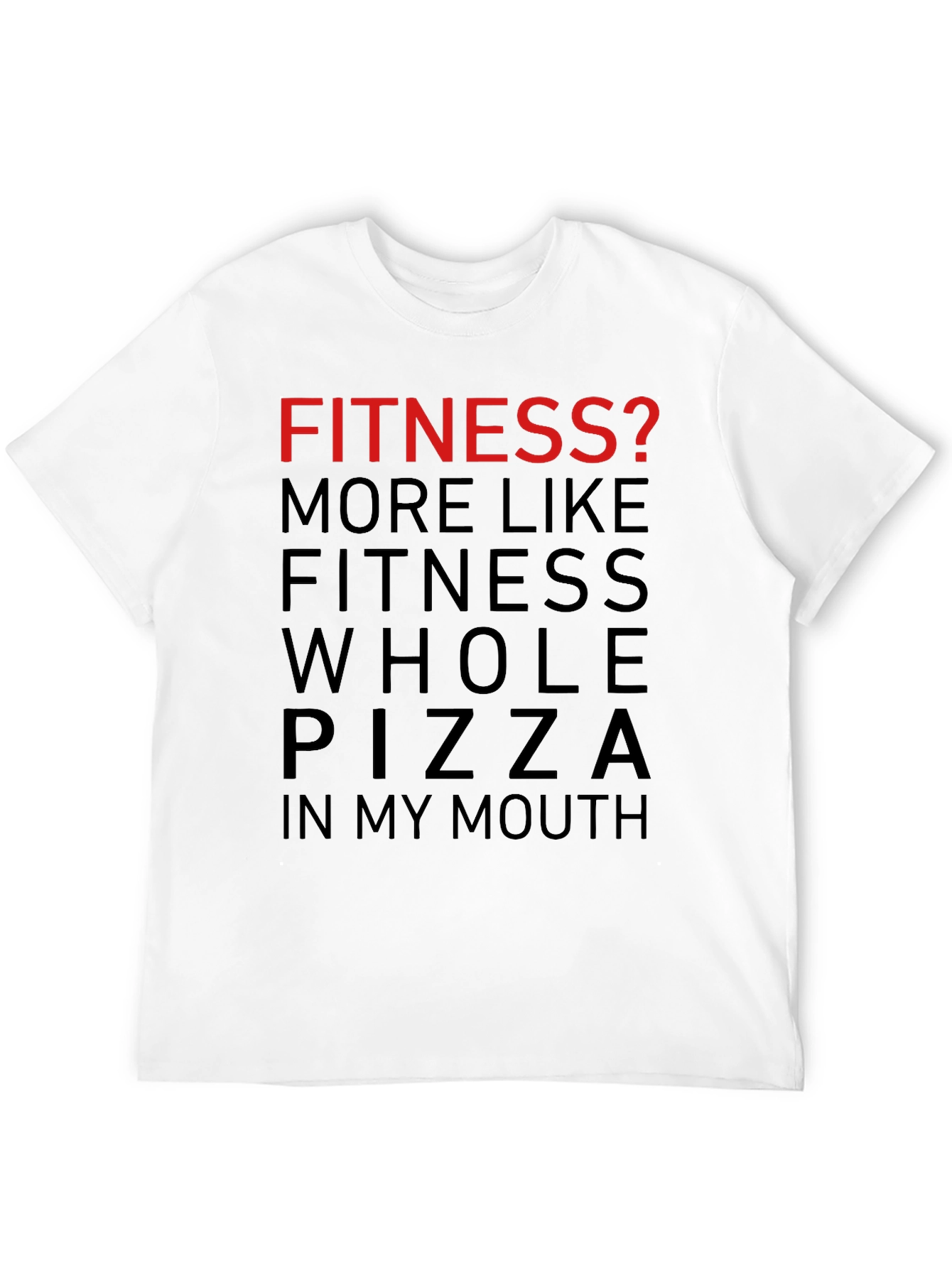 Funny Fitness Pizza Graphic T-Shirt