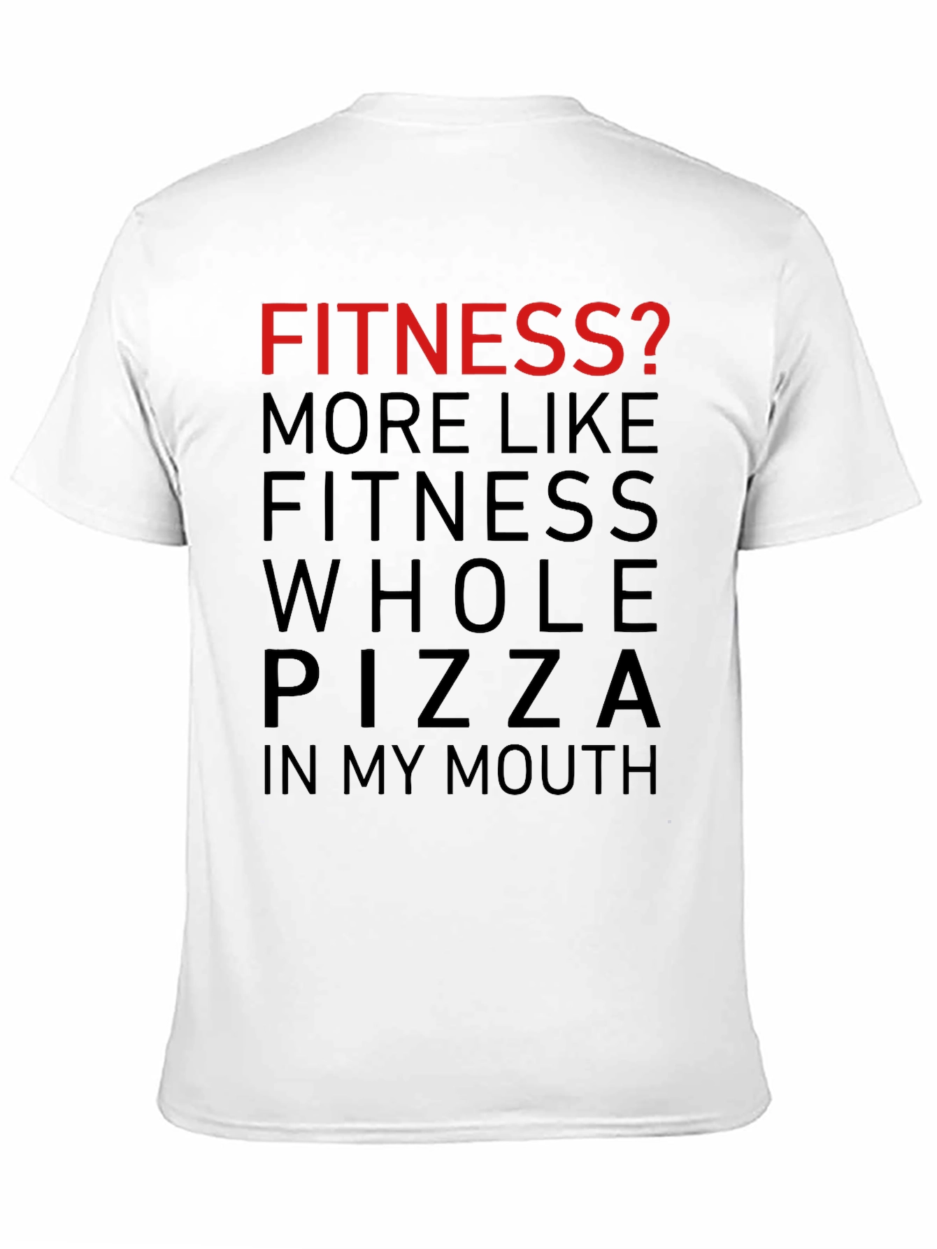 Funny Fitness Pizza Graphic T-Shirt