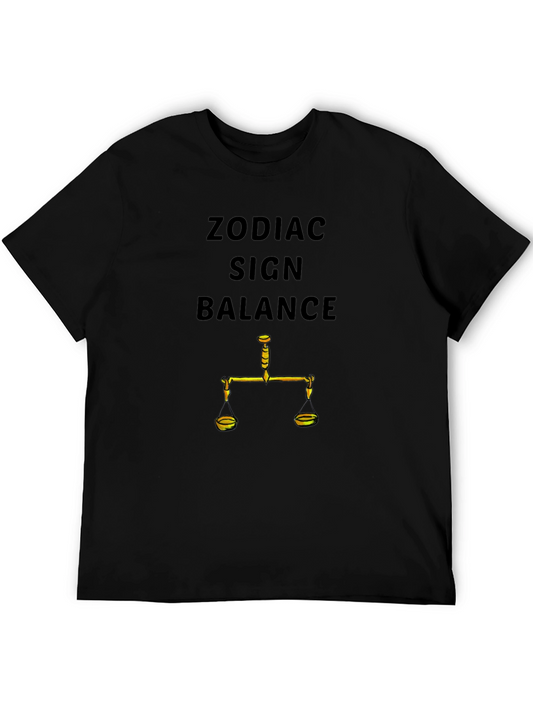 Zodiac Sign Balance Graphic Tee - Astrology Libra Shirt
