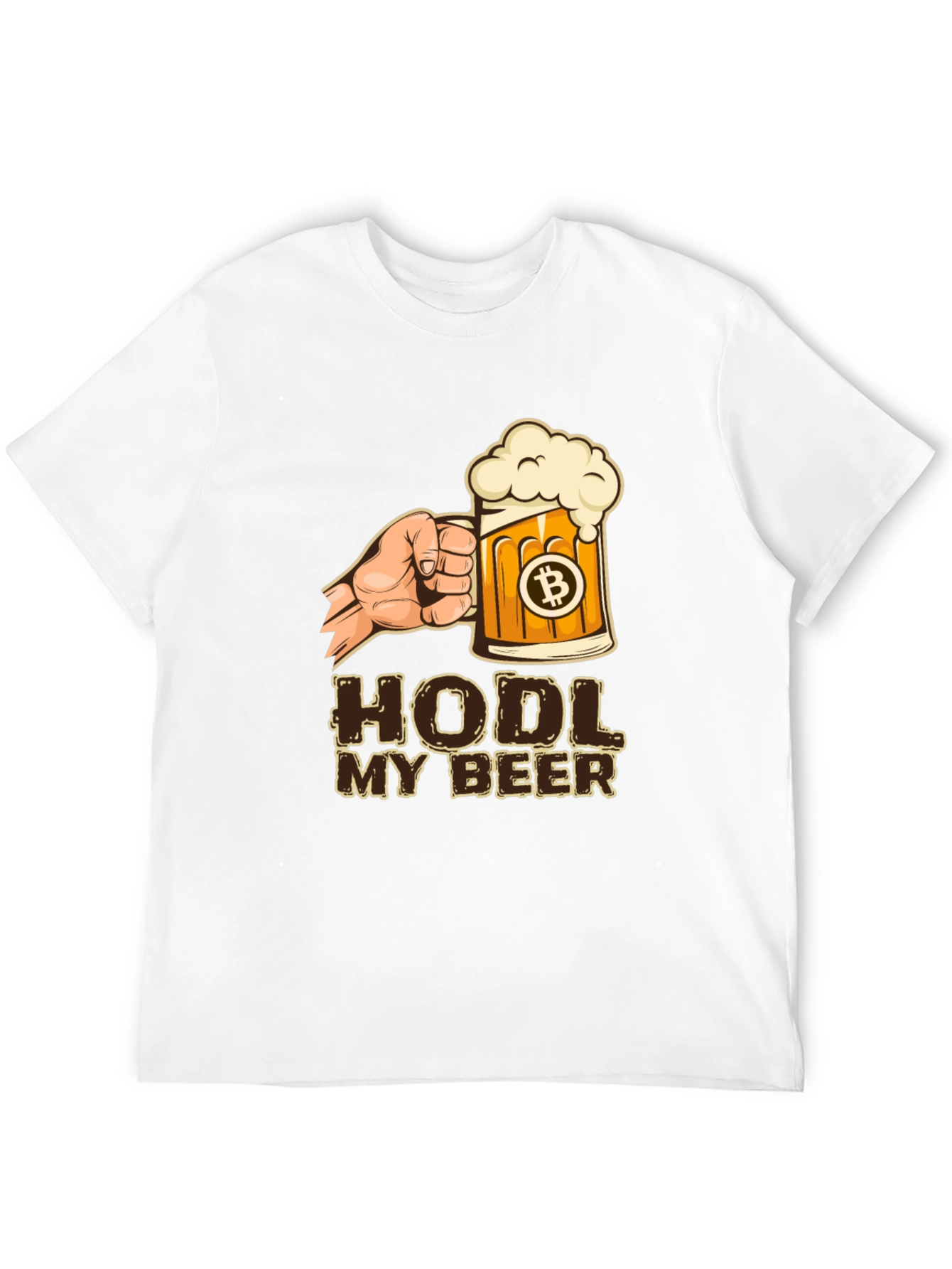 HODL My Beer Bitcoin Graphic T-Shirt
