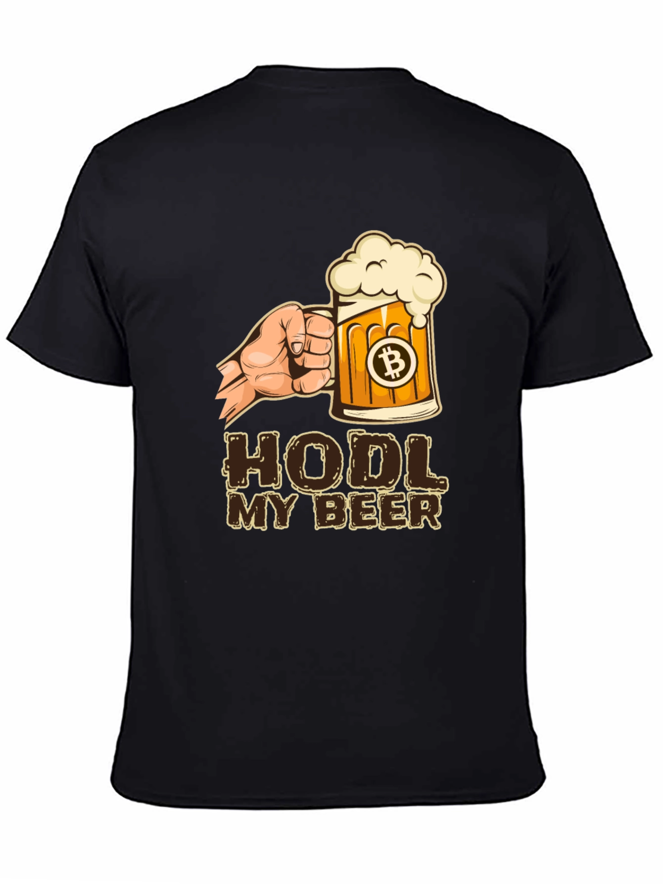 HODL My Beer Bitcoin Graphic T-Shirt