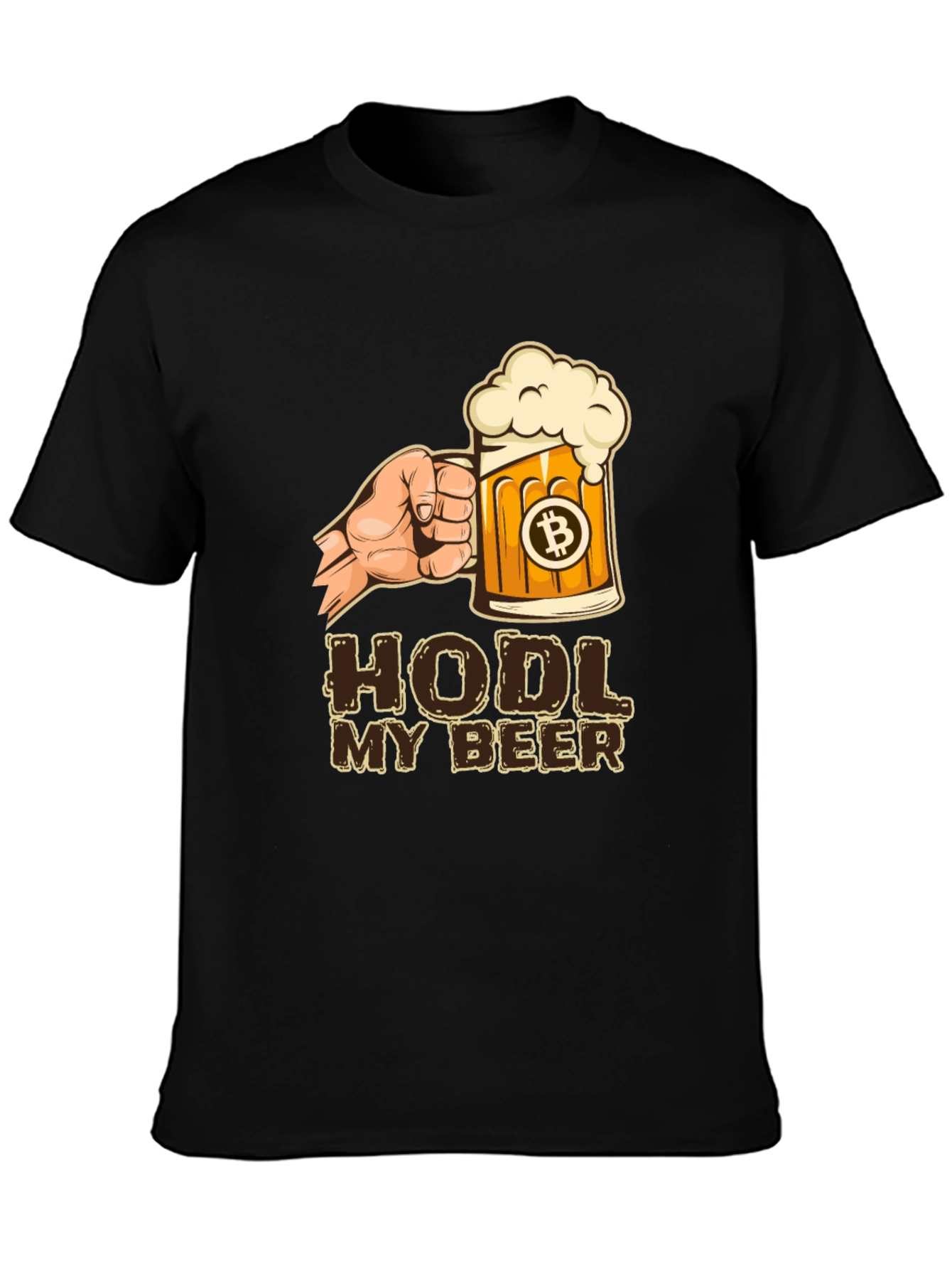 HODL My Beer Bitcoin Graphic T-Shirt