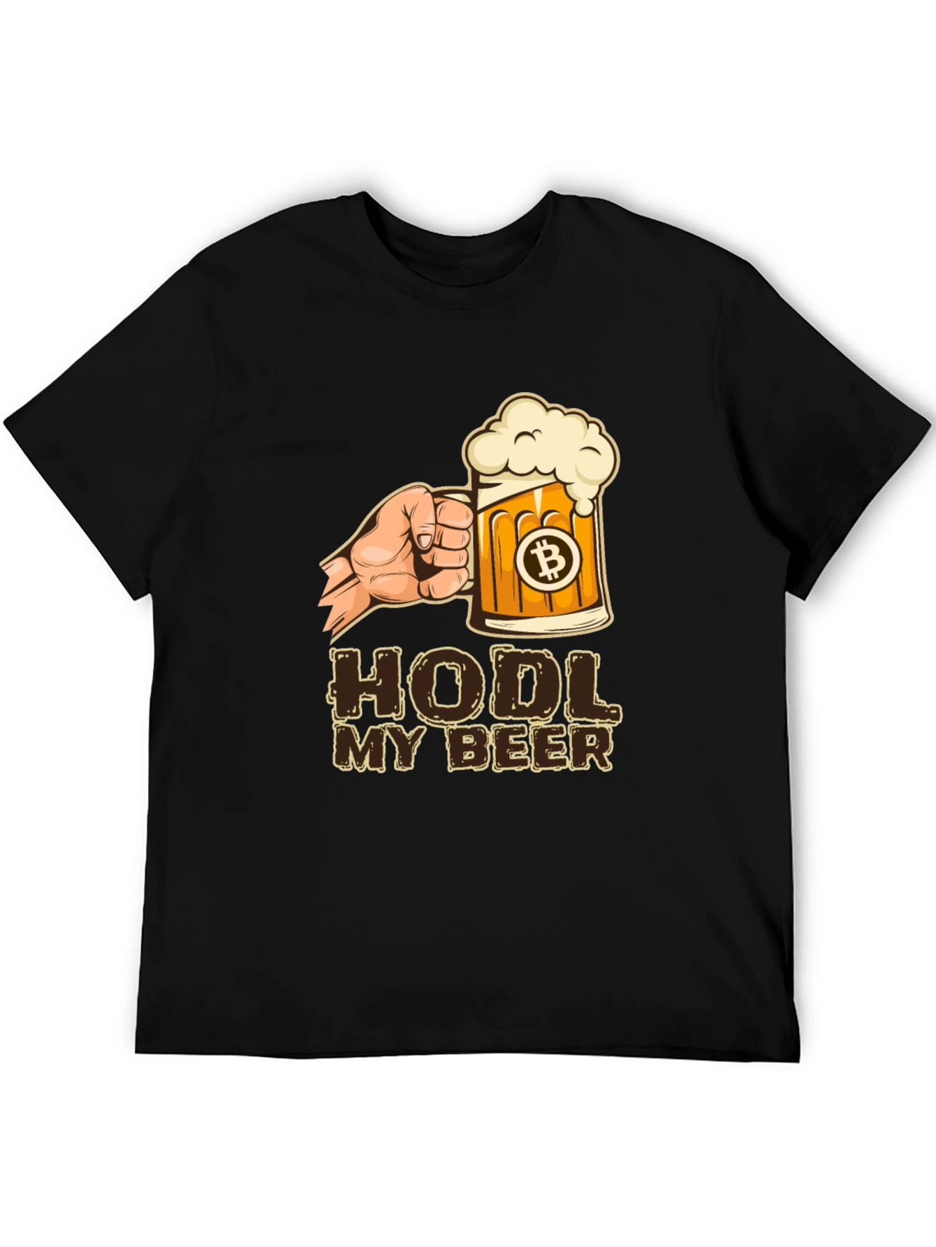 HODL My Beer Bitcoin Graphic T-Shirt