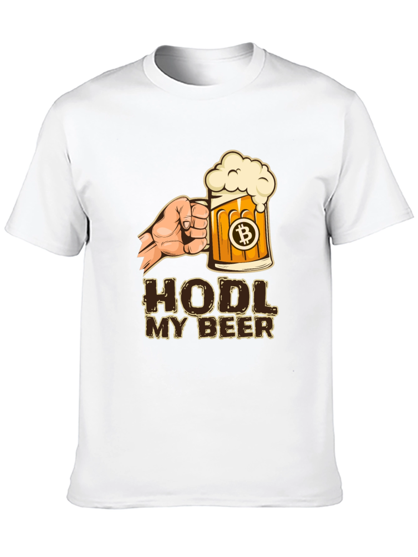 HODL My Beer Bitcoin Graphic T-Shirt