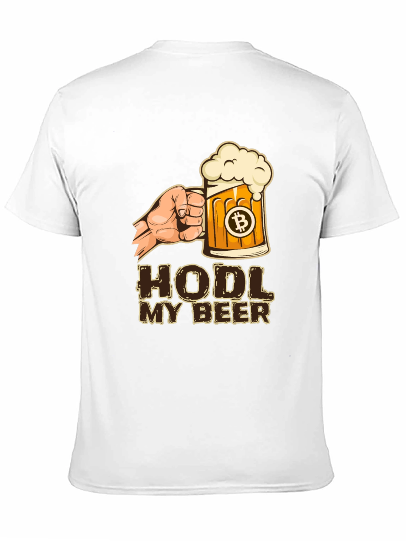HODL My Beer Bitcoin Graphic T-Shirt
