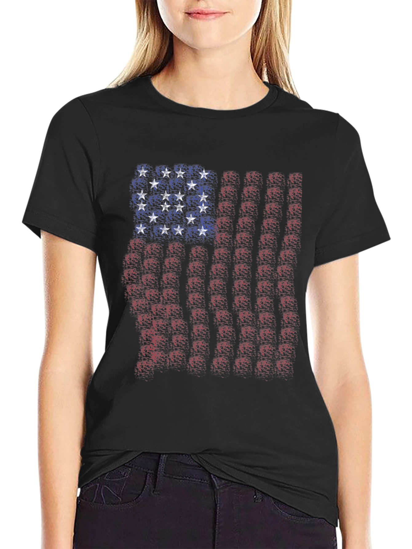 American Flag T-Shirt Black Patriotic USA Pride