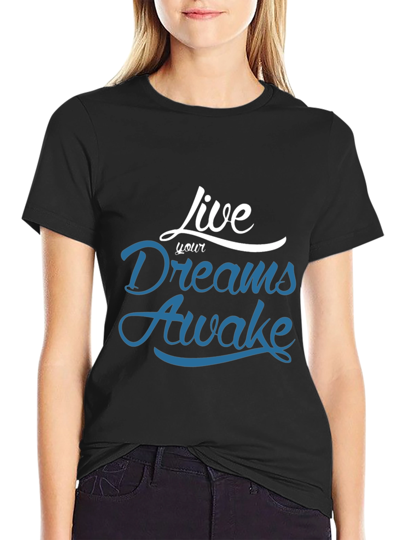 Live Your Dreams Awake Black Tee
