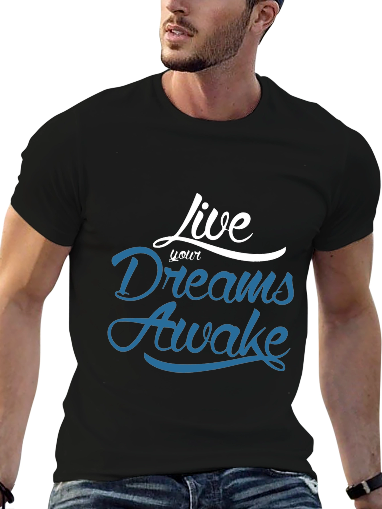 Live Your Dreams Awake Black Tee