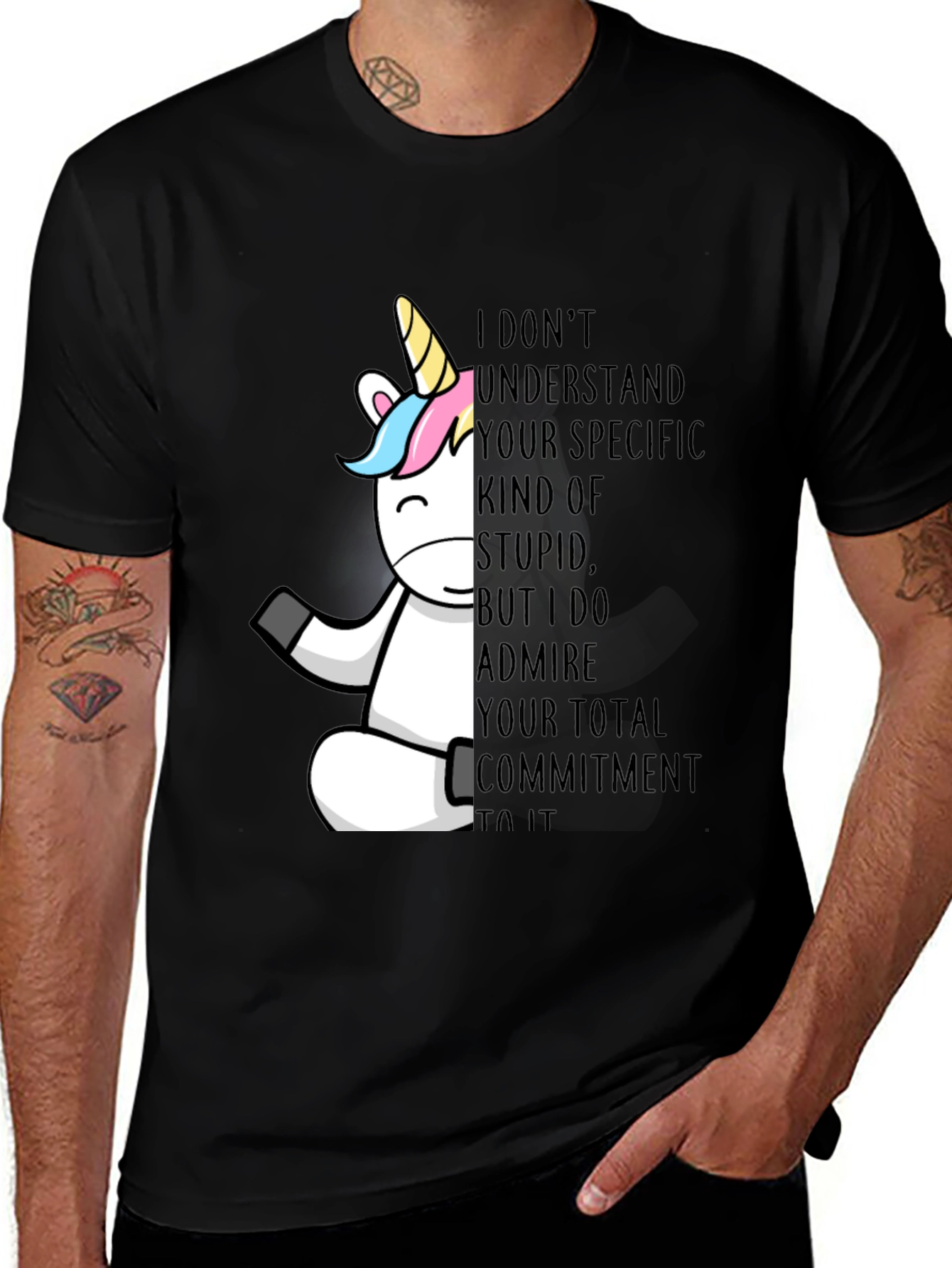 Unicorn Commitment T-Shirt - Black