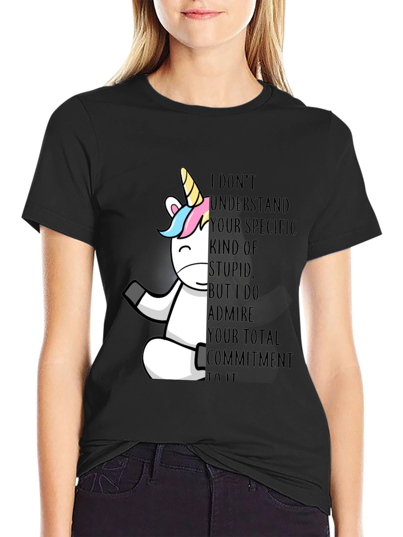 Unicorn Commitment T-Shirt - Black