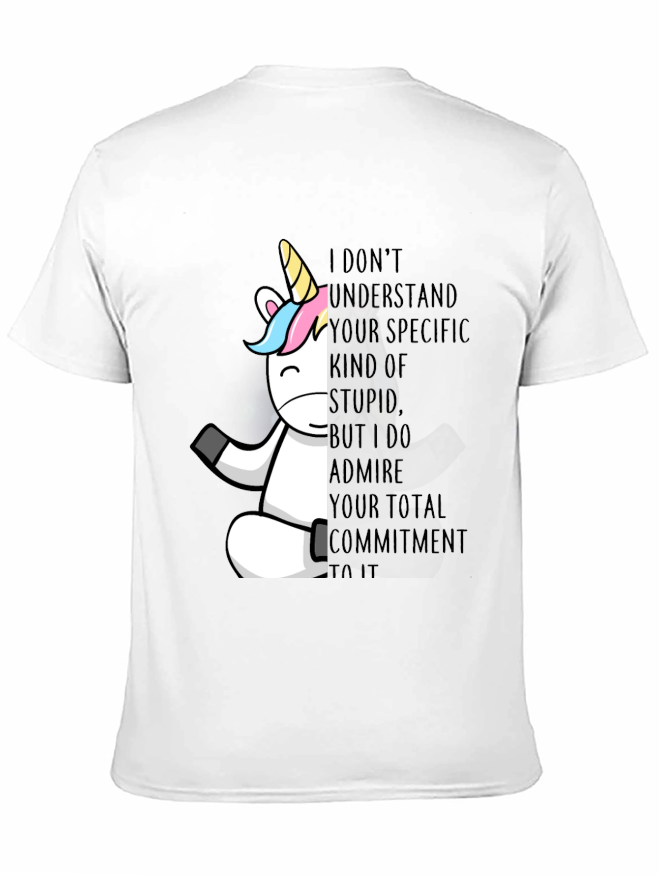 Unicorn Commitment T-Shirt - Black