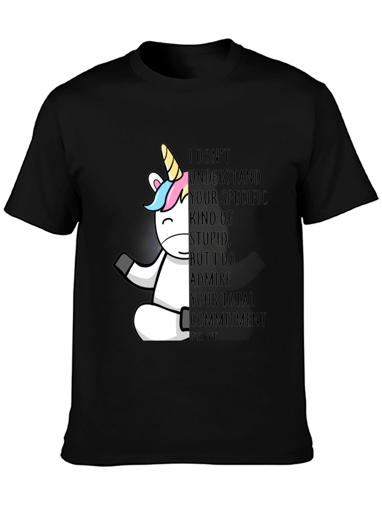 Unicorn Commitment T-Shirt - Black