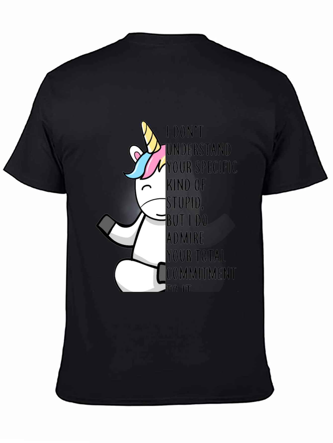 Unicorn Commitment T-Shirt - Black