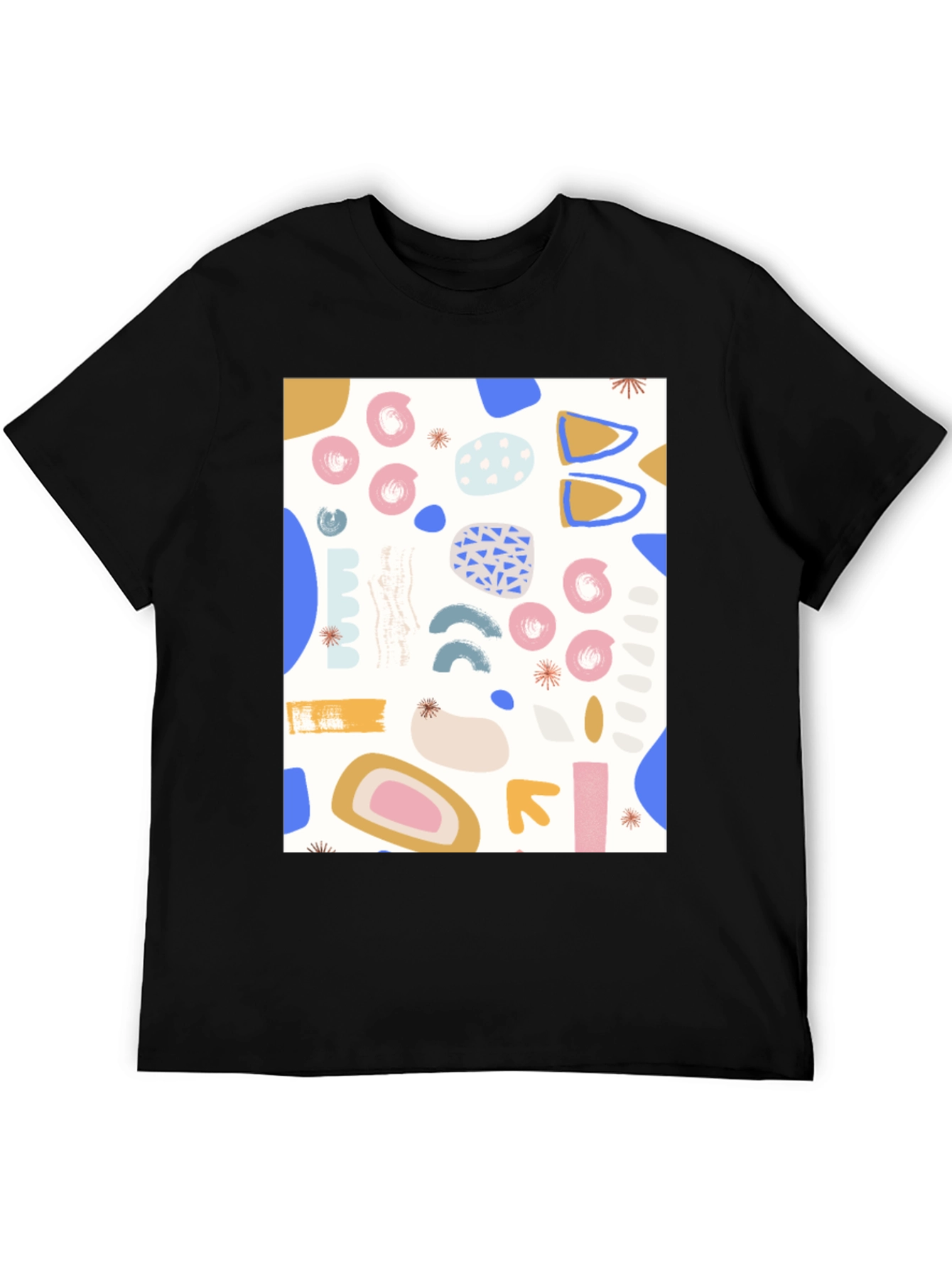 Abstract Pattern Crew Neck T-Shirt - Modern Art Tee