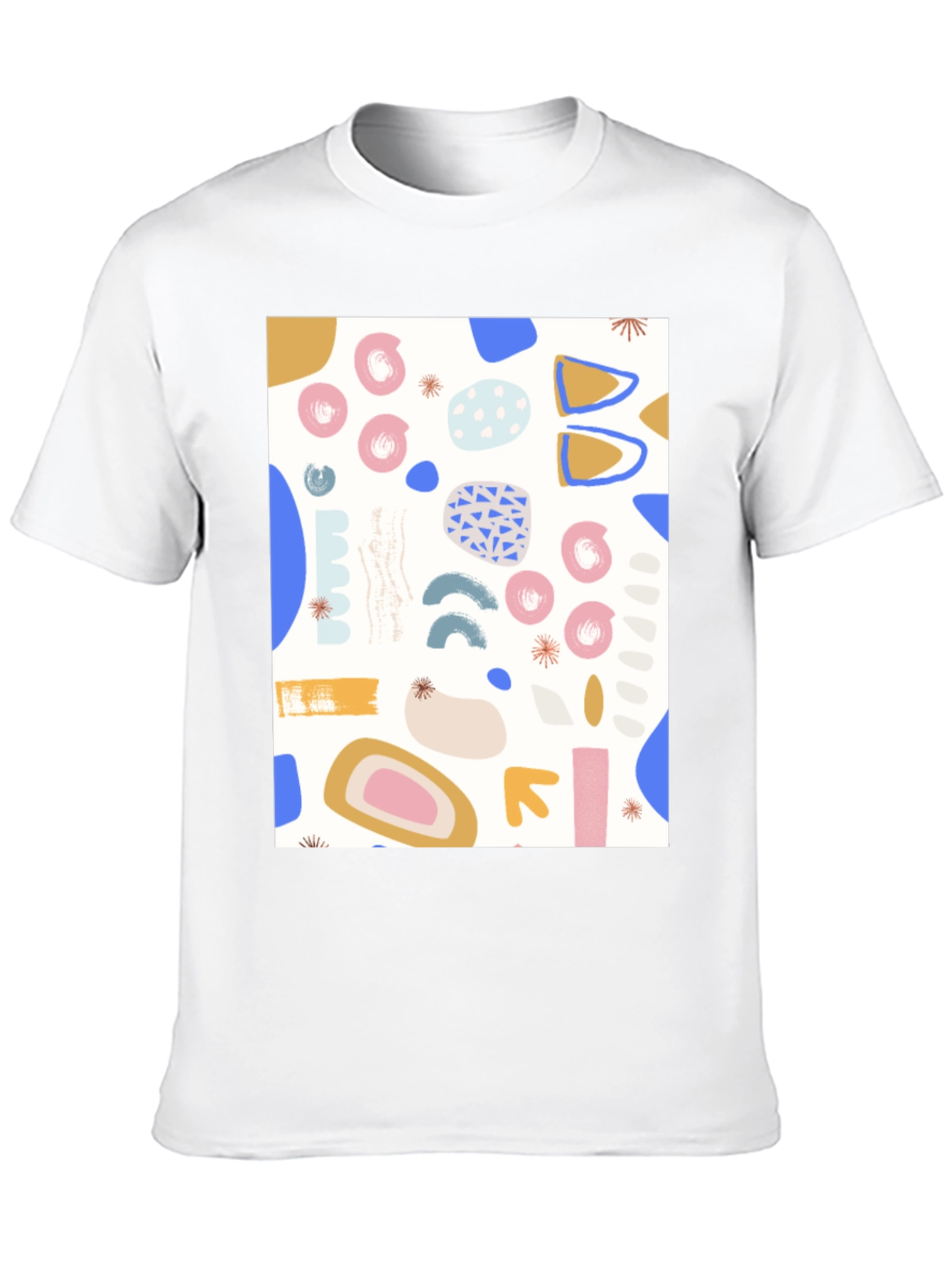 Abstract Pattern Crew Neck T-Shirt - Modern Art Tee