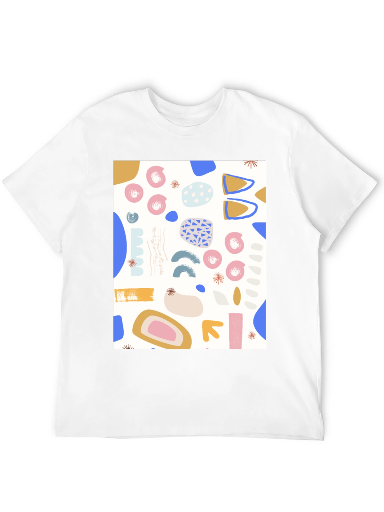 Abstract Pattern Crew Neck T-Shirt - Modern Art Tee