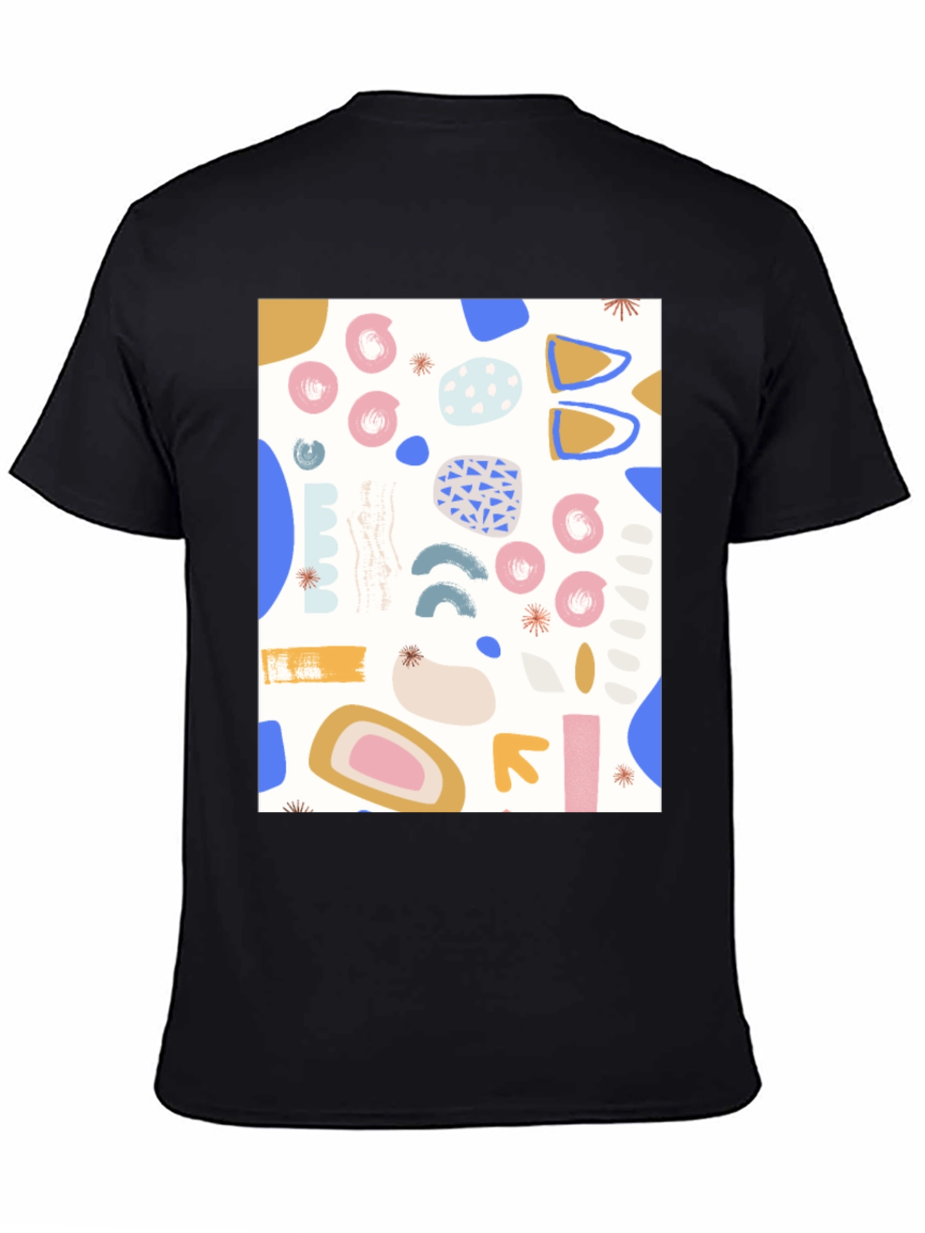 Abstract Pattern Crew Neck T-Shirt - Modern Art Tee