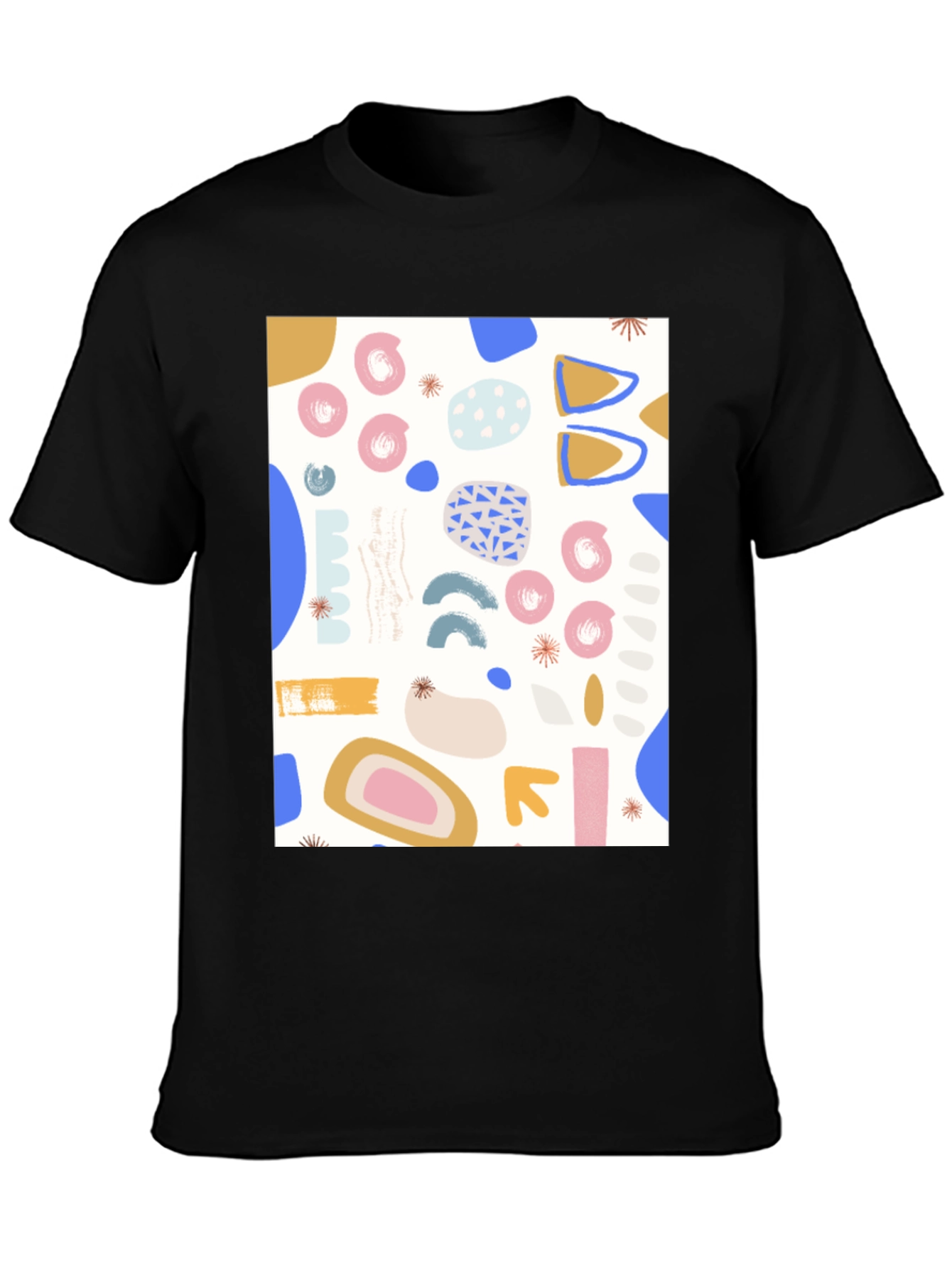 Abstract Pattern Crew Neck T-Shirt - Modern Art Tee