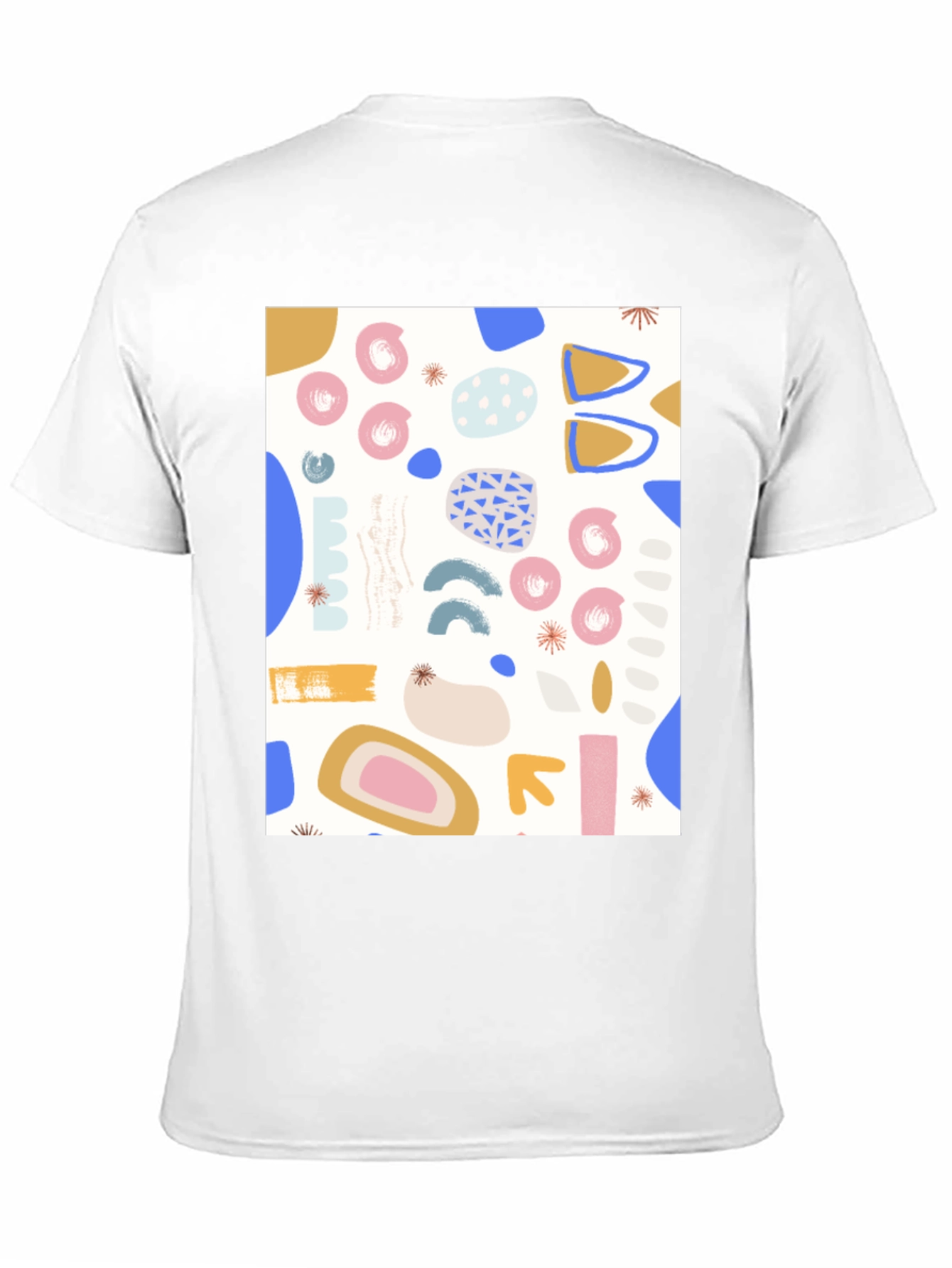 Abstract Pattern Crew Neck T-Shirt - Modern Art Tee