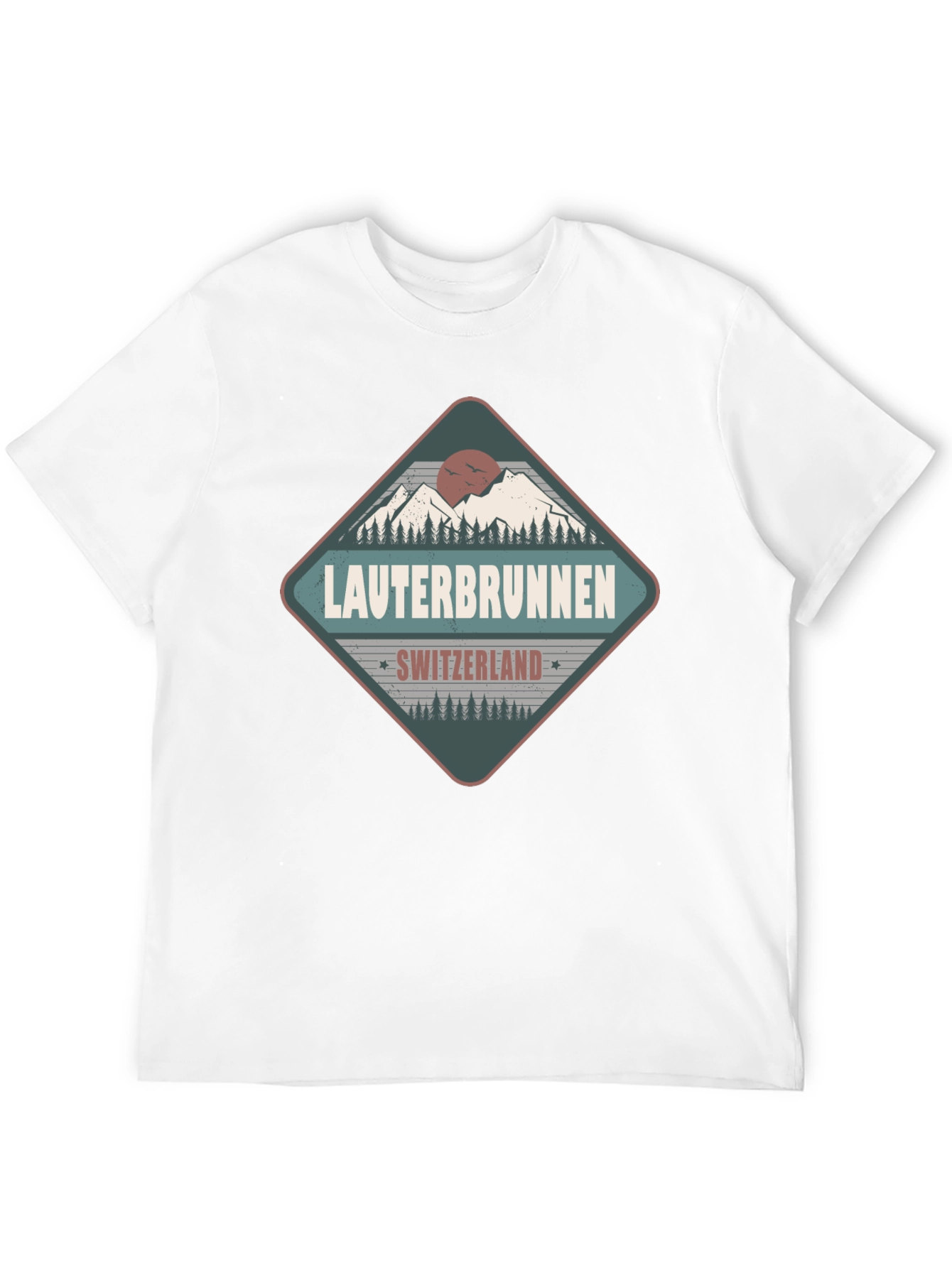 Lauterbrunnen Switzerland Black Graphic Tee
