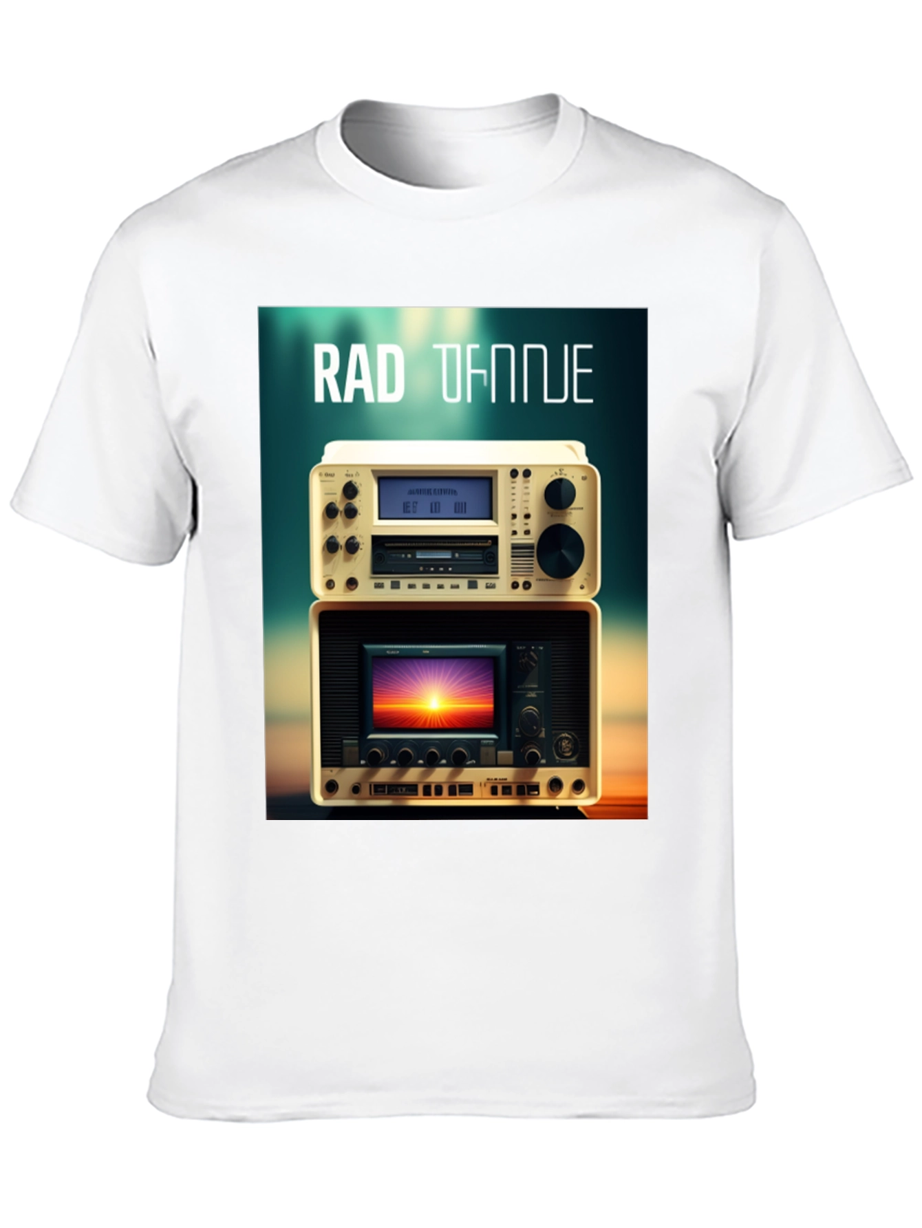 Retro Radio and Sunset T-Shirt