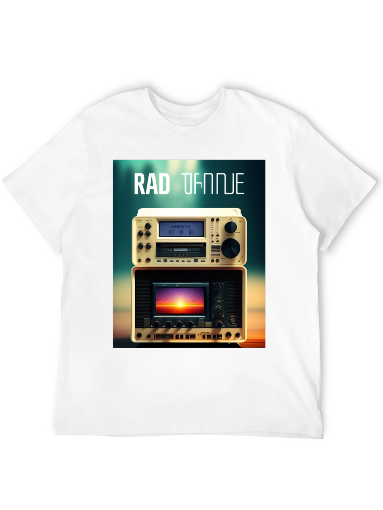 Retro Radio and Sunset T-Shirt