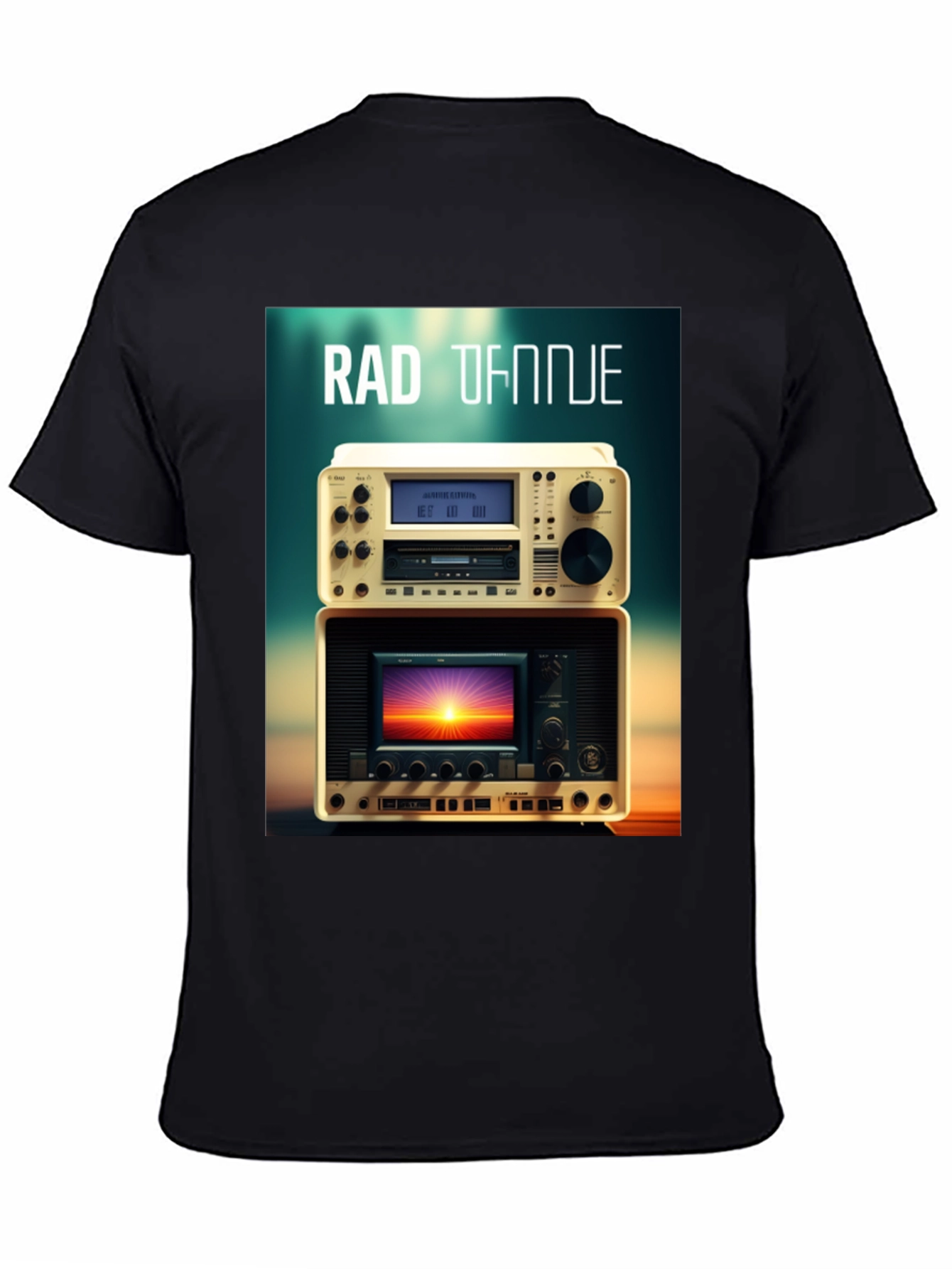 Retro Radio and Sunset T-Shirt
