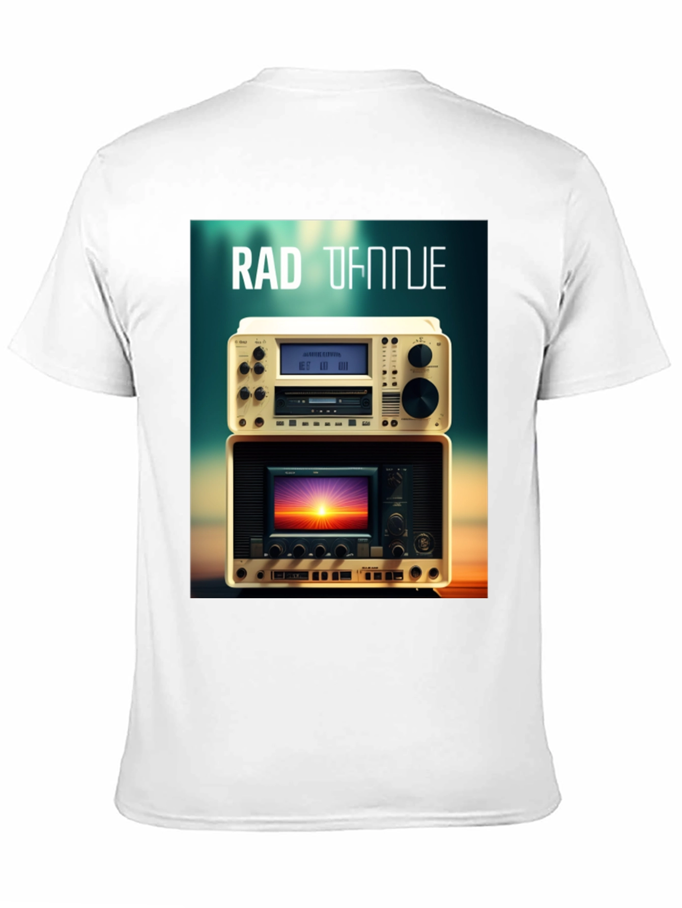 Retro Radio and Sunset T-Shirt