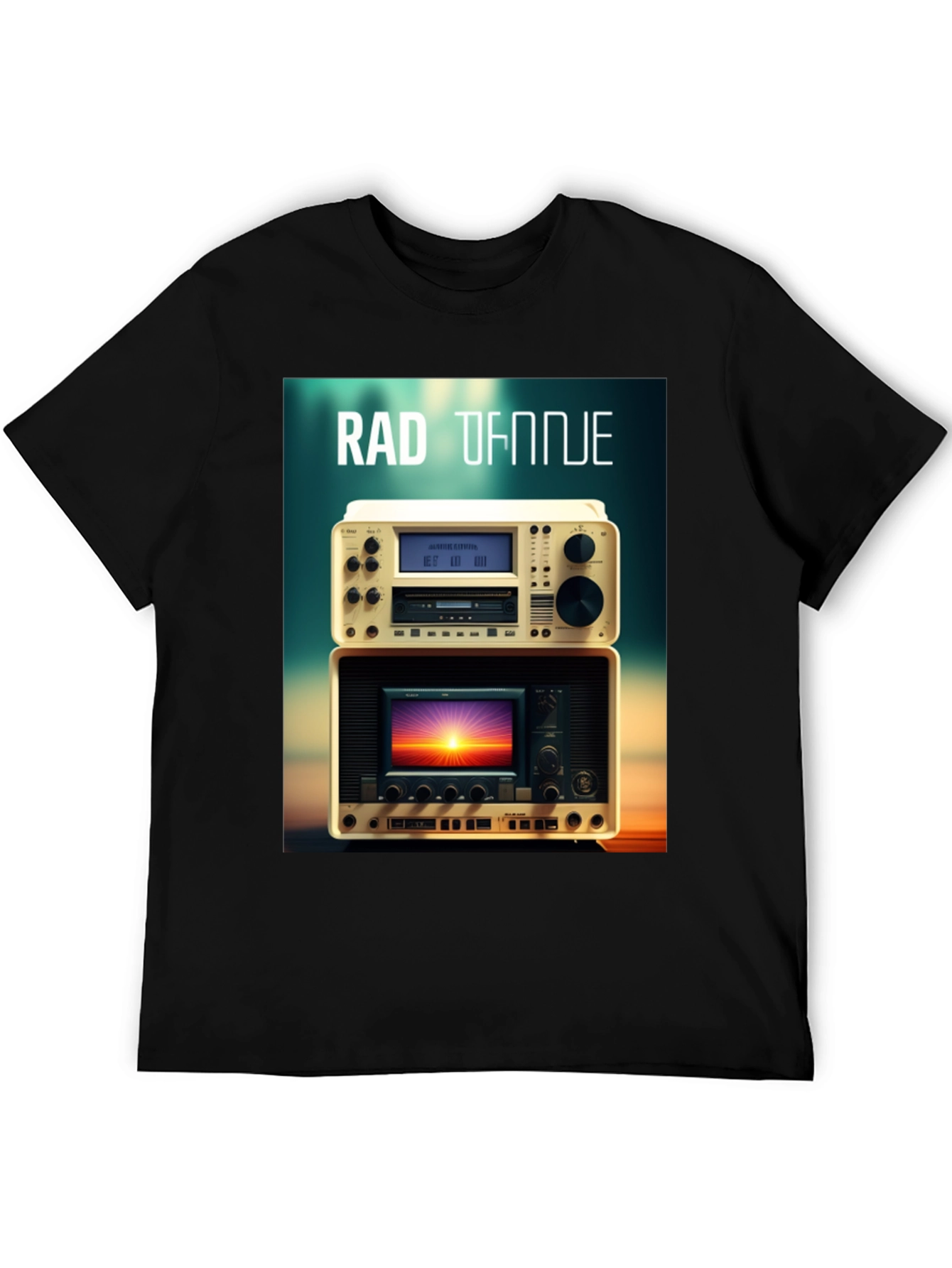 Retro Radio and Sunset T-Shirt