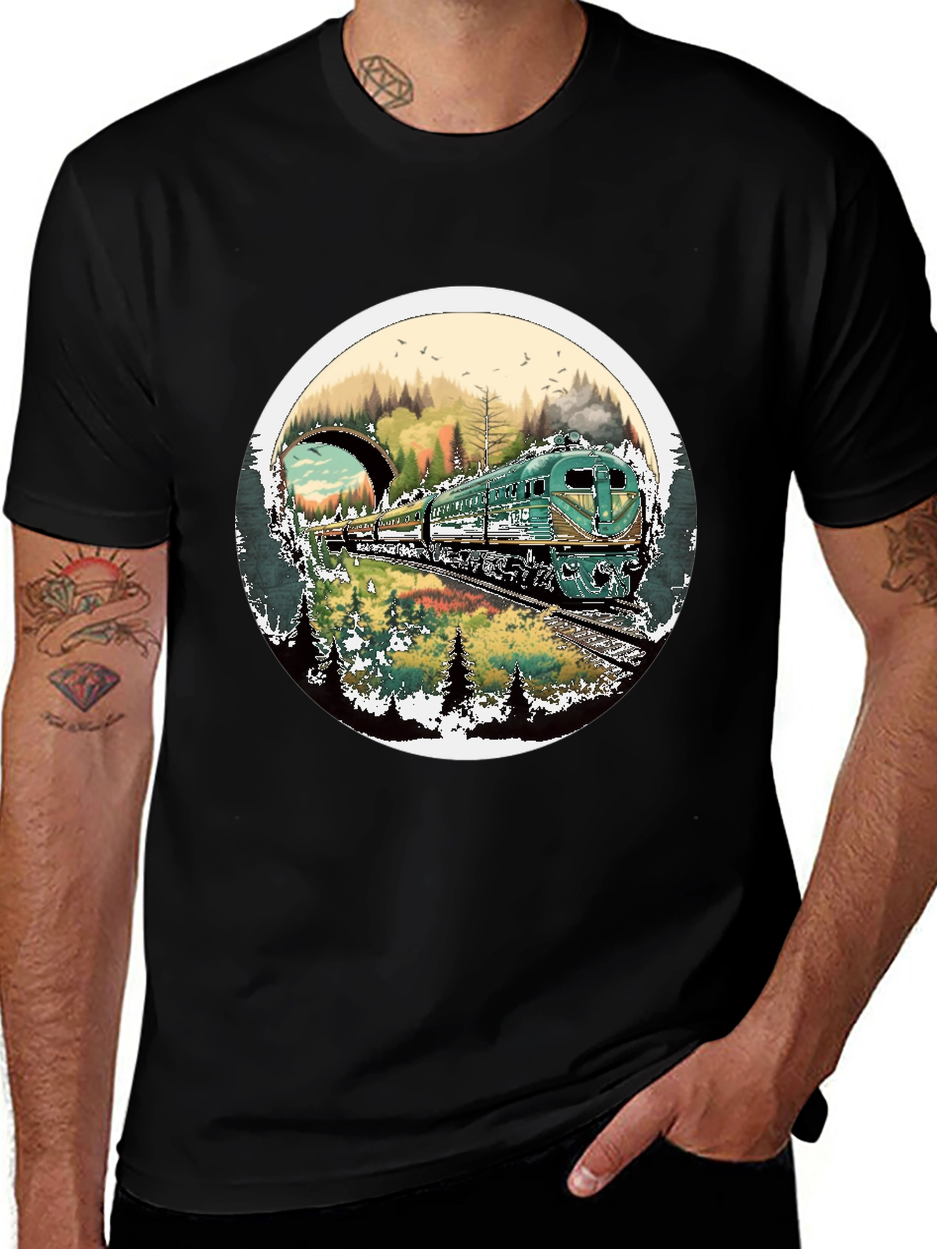 Train Journey T-Shirt - Nature Landscape Tee