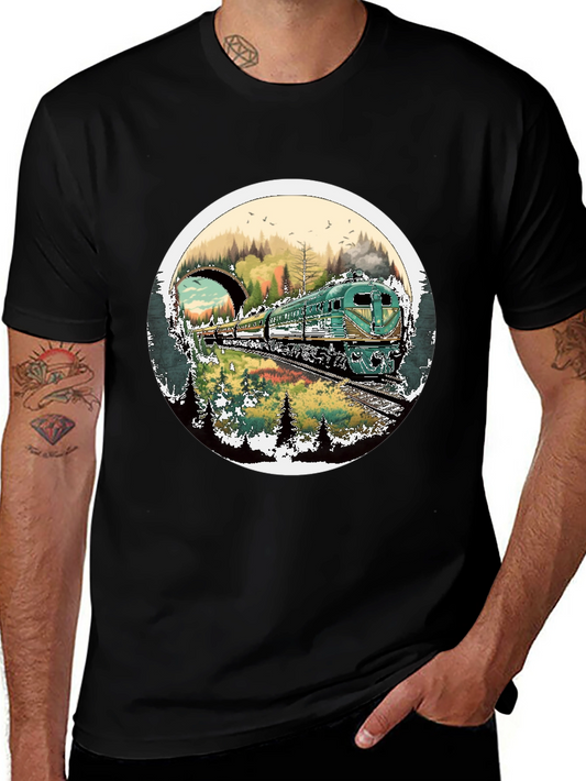 Train Journey T-Shirt - Nature Landscape Tee