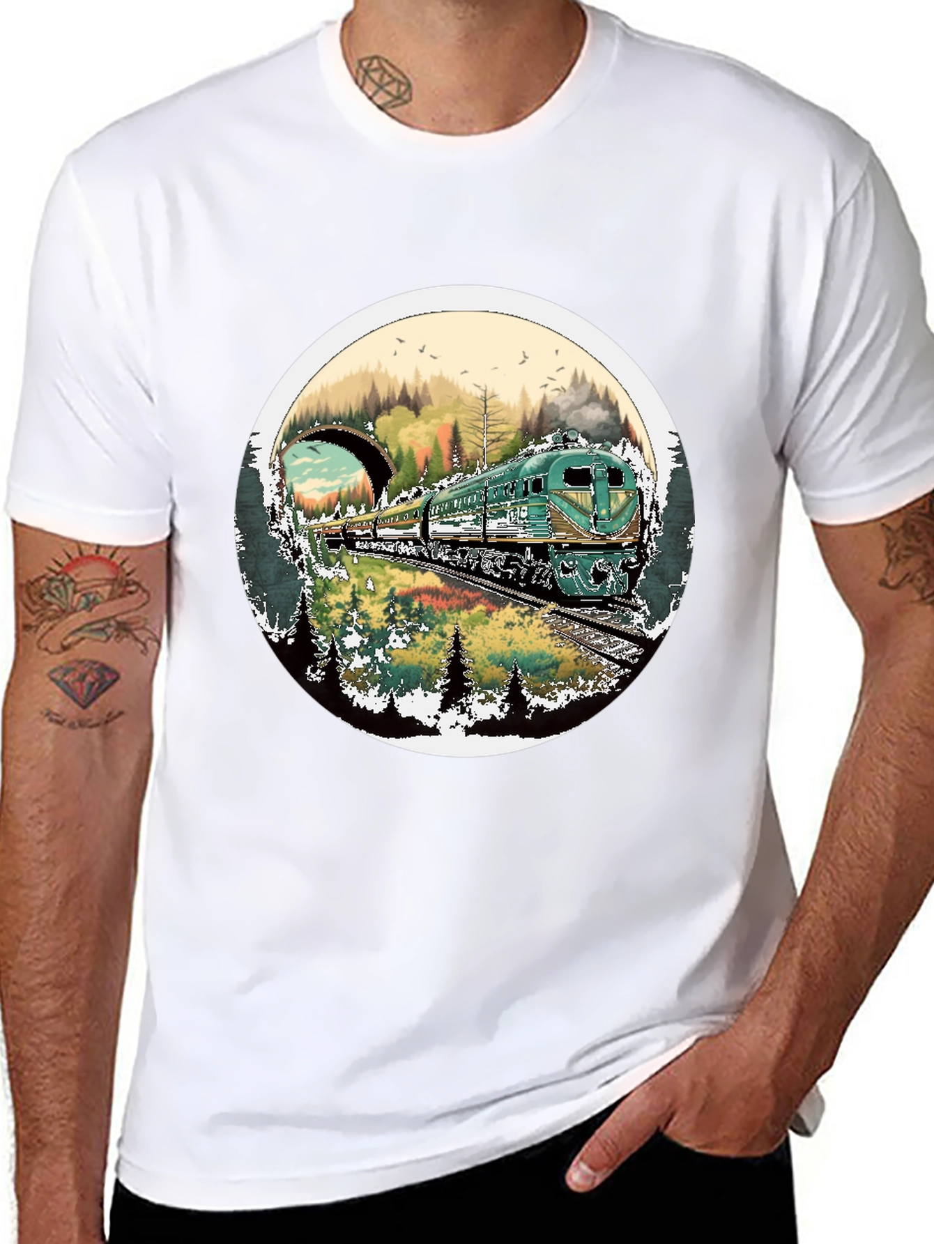 Train Journey T-Shirt - Nature Landscape Tee
