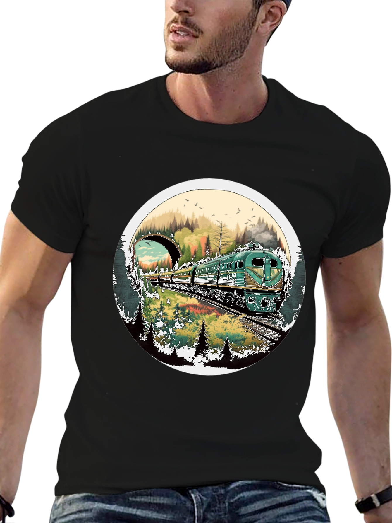 Train Journey T-Shirt - Nature Landscape Tee