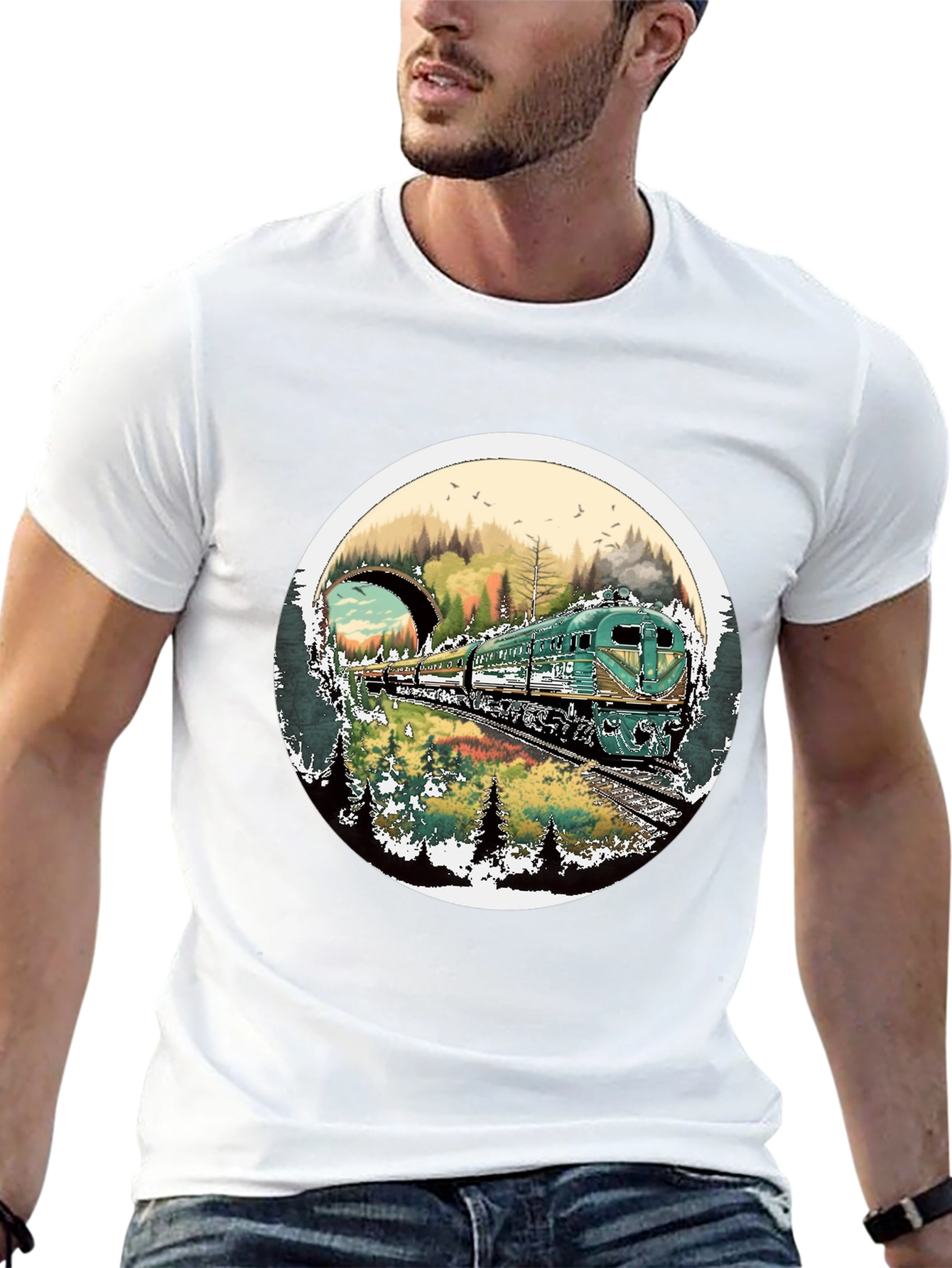 Train Journey T-Shirt - Nature Landscape Tee