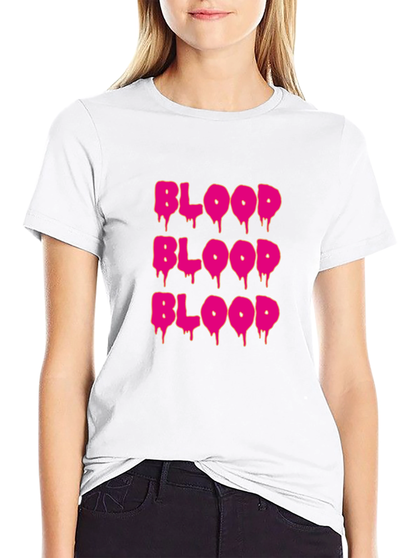 Blood Drip Graphic Tee - Statement T-Shirt