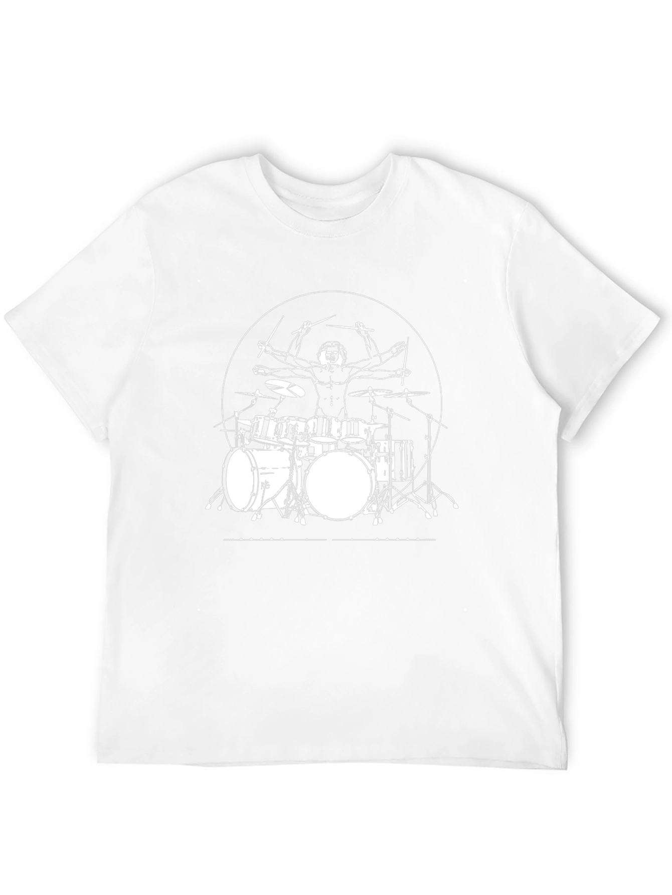 Drummer Man T-Shirt - Vitruvian Drummer