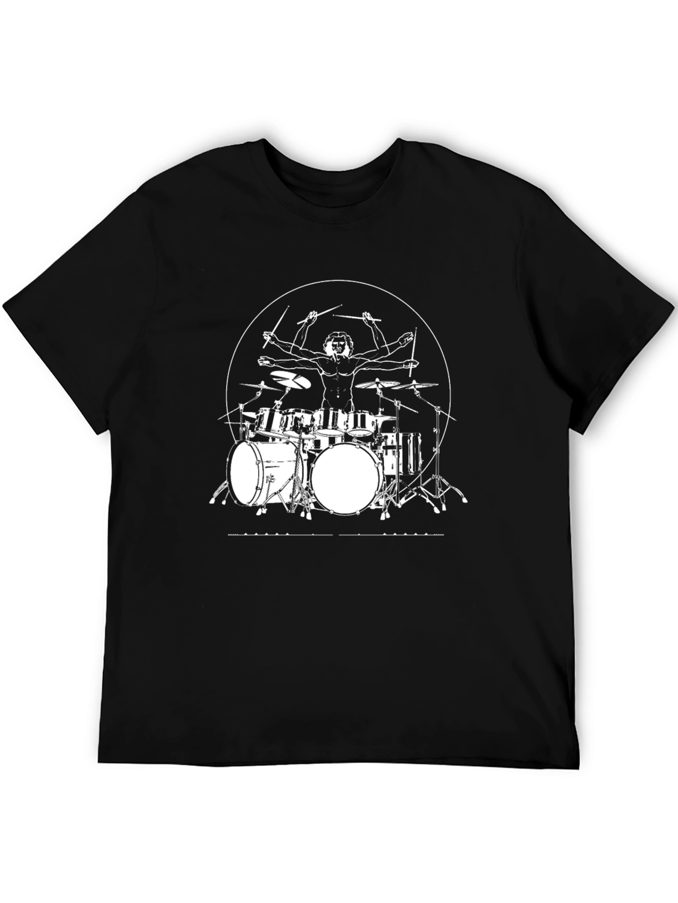Drummer Man T-Shirt - Vitruvian Drummer