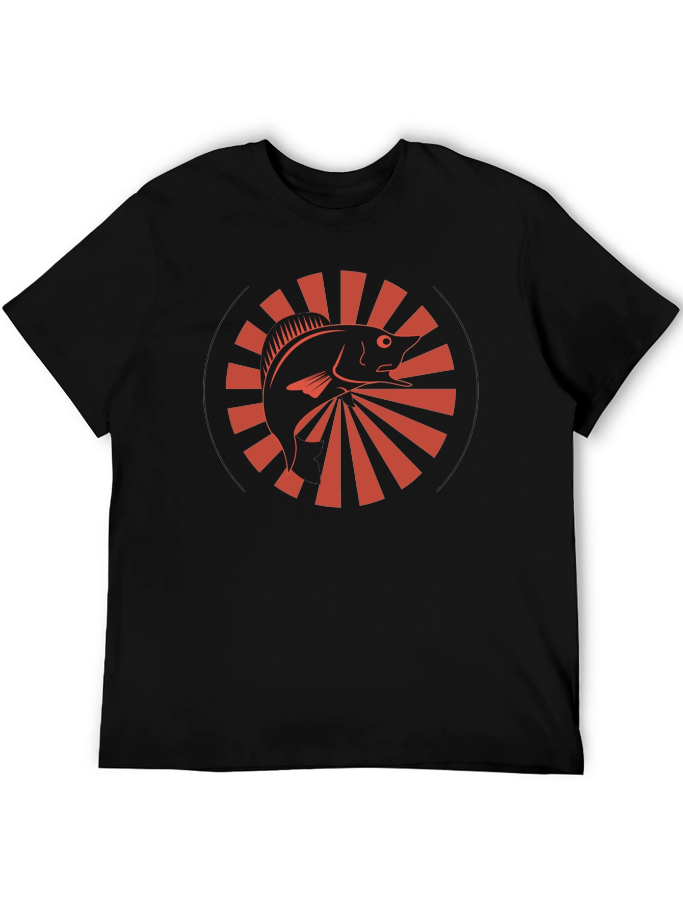 Sunburst Fish Graphic Tee - Stylish Comfort