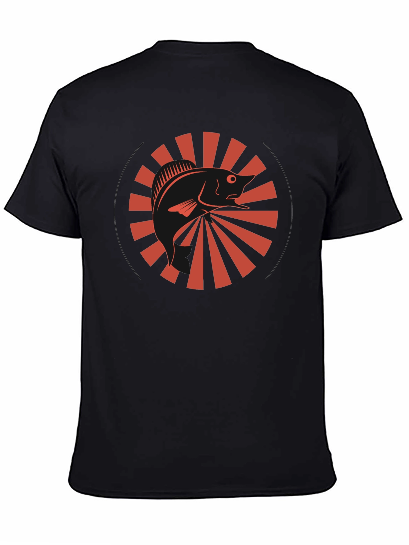 Sunburst Fish Graphic Tee - Stylish Comfort