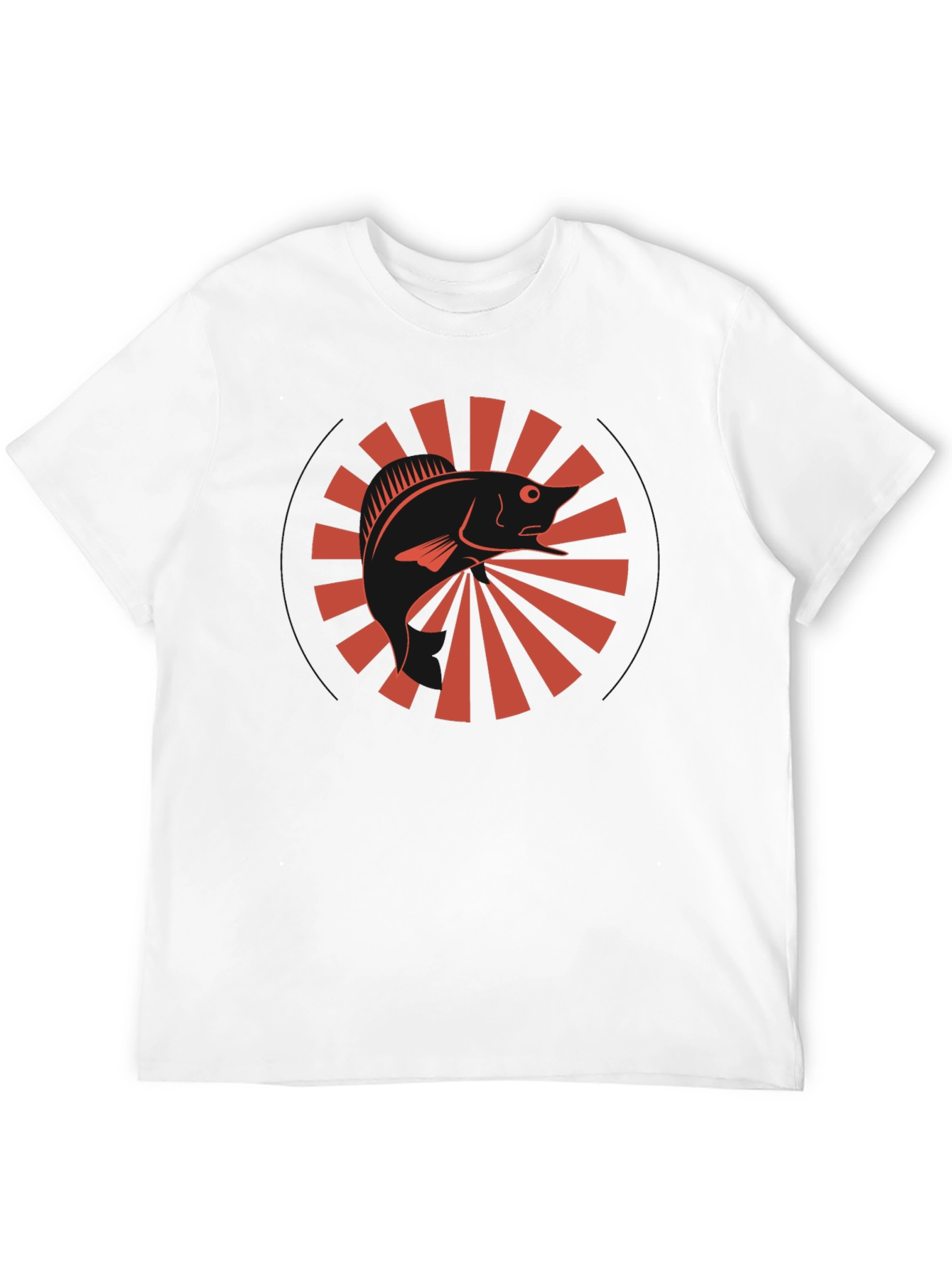 Sunburst Fish Graphic Tee - Stylish Comfort
