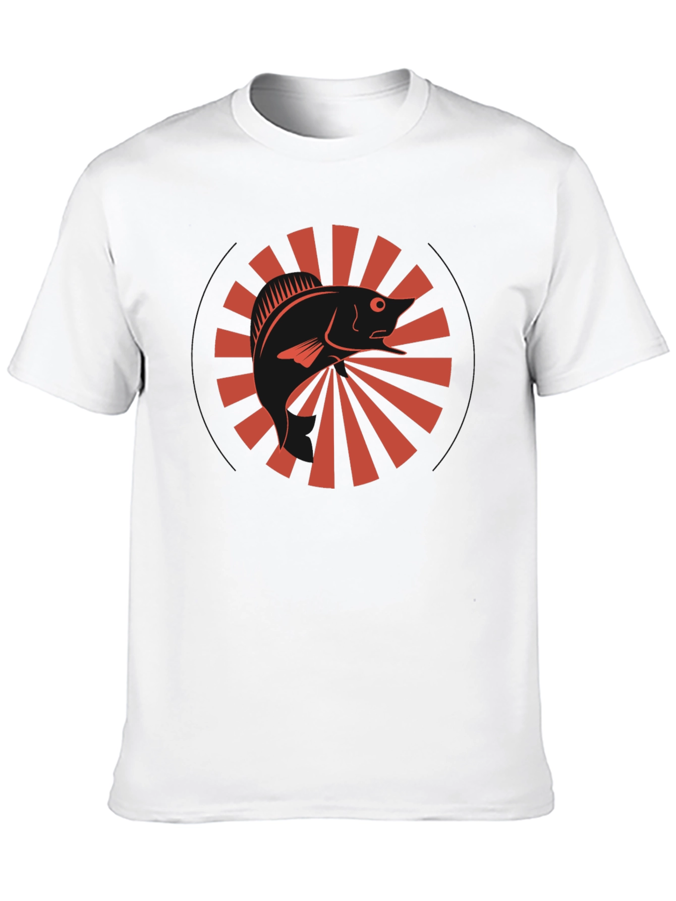 Sunburst Fish Graphic Tee - Stylish Comfort