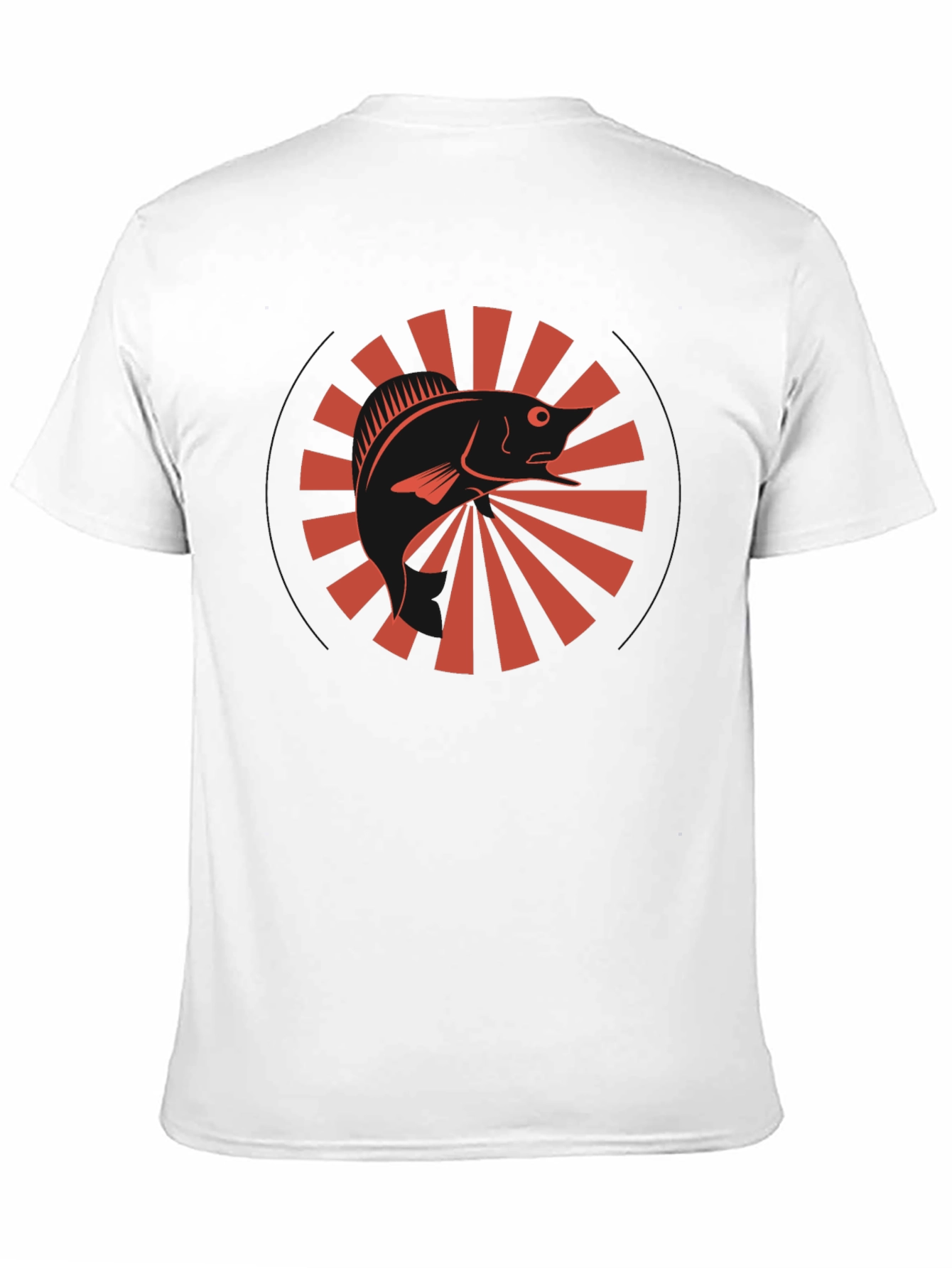 Sunburst Fish Graphic Tee - Stylish Comfort