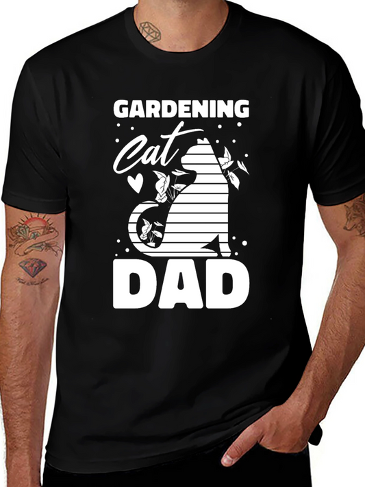 Gardening Cat Dad T-Shirt - Perfect for Cat Lovers!