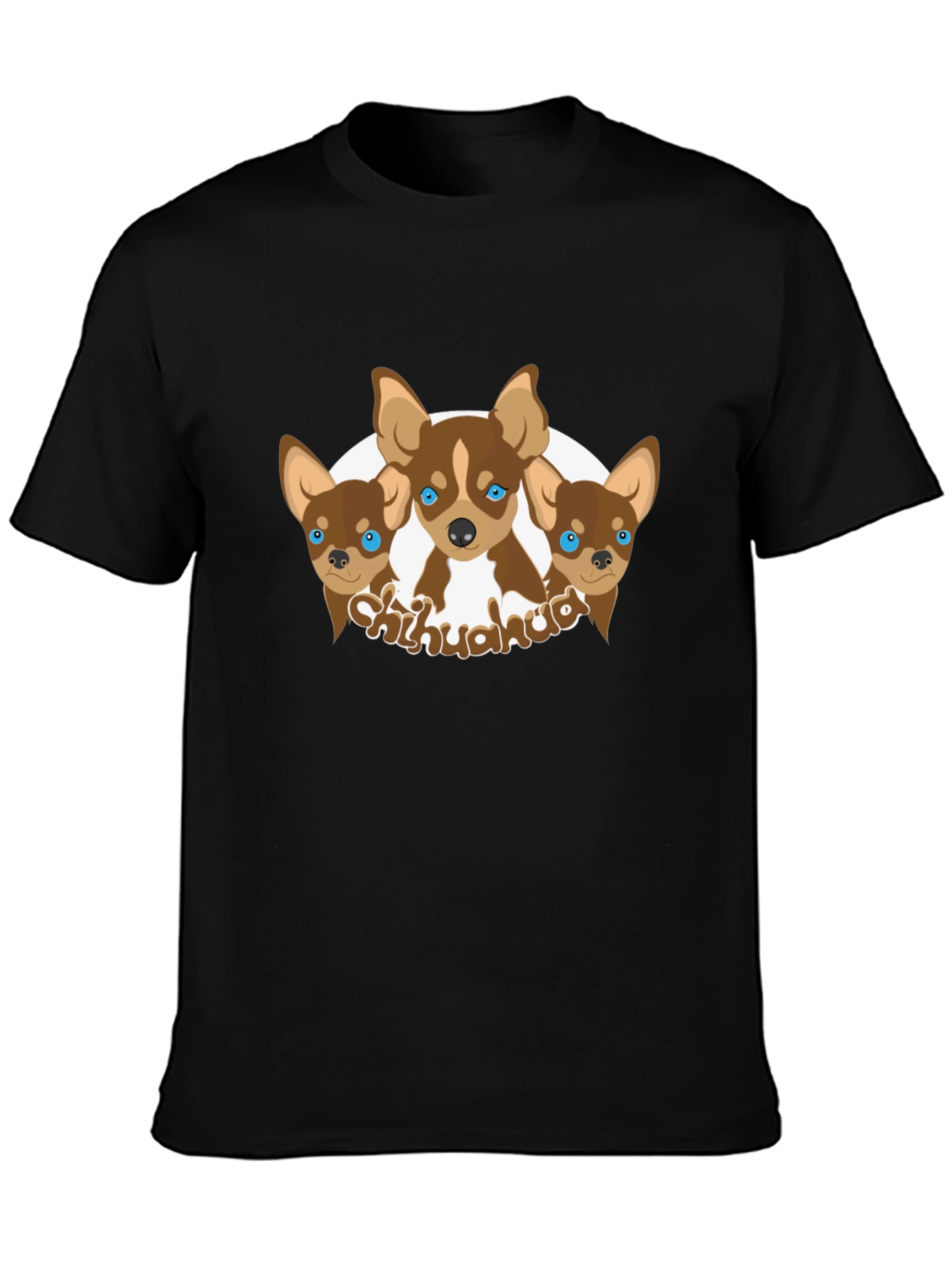 Chihuahua Dog Graphic Black T-Shirt