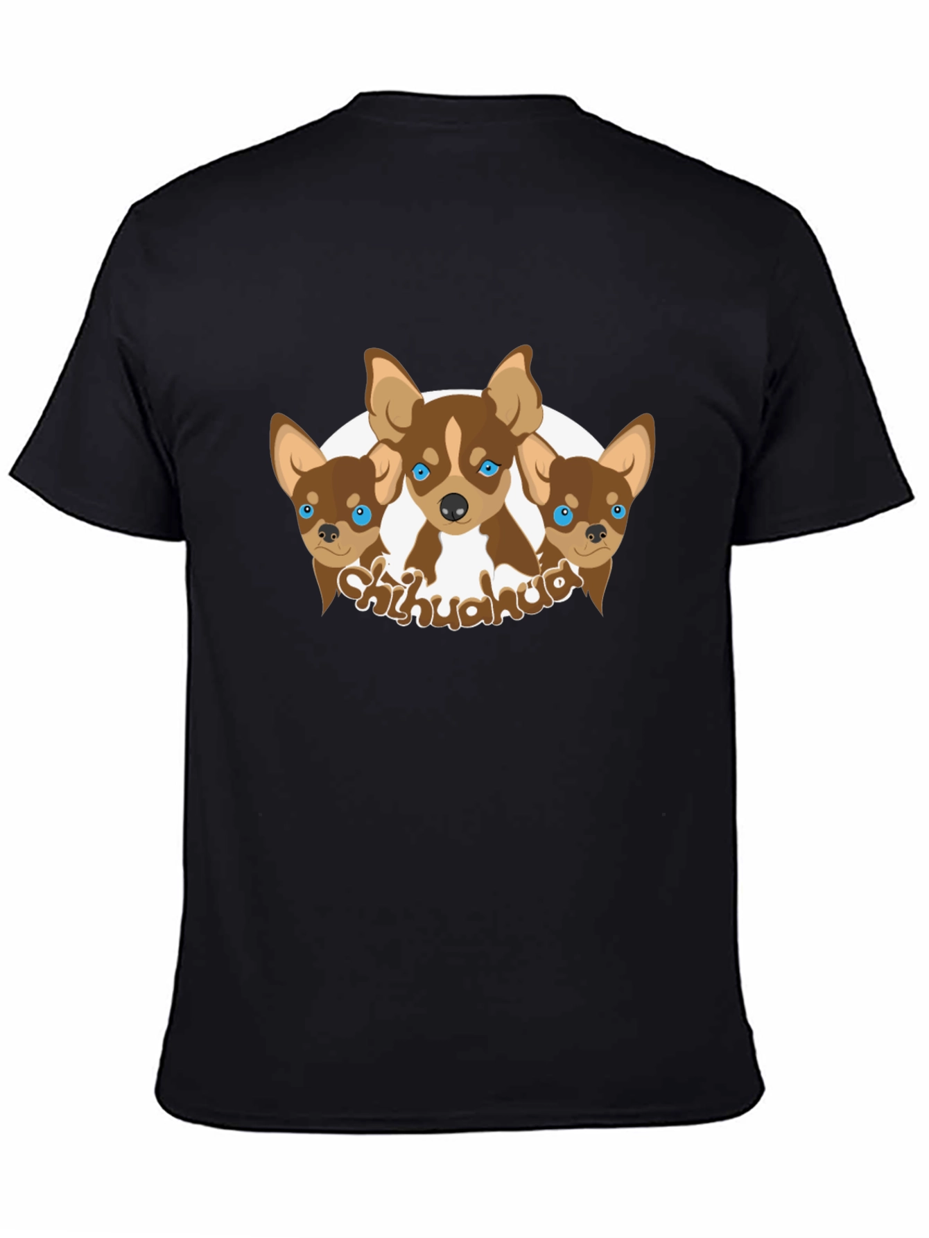 Chihuahua Dog Graphic Black T-Shirt