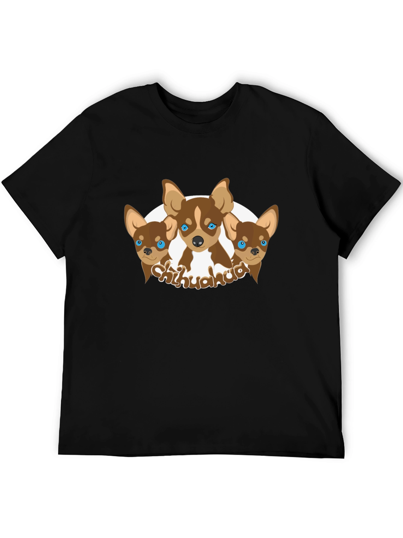 Chihuahua Dog Graphic Black T-Shirt